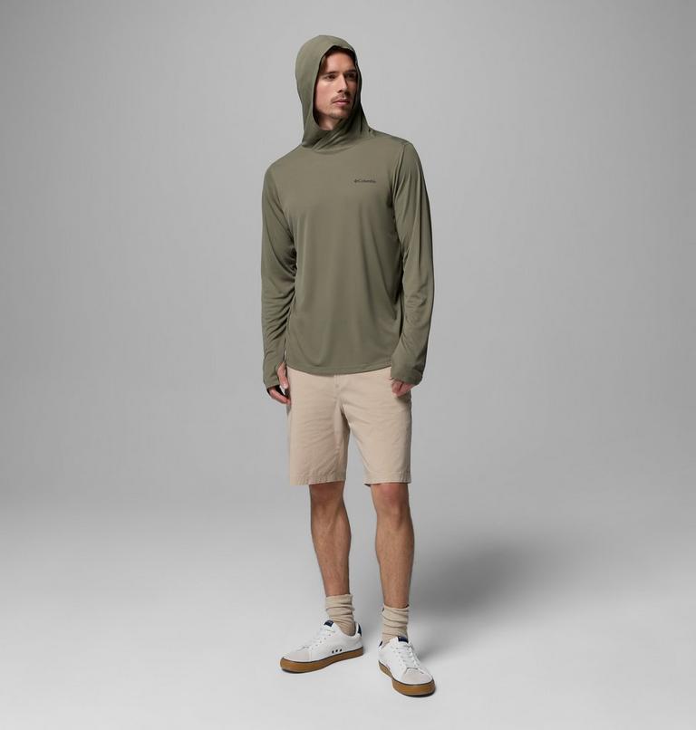 Hoodie Technique L&eacute;ger Zero Rules Homme, Color: Stone Green, image 2