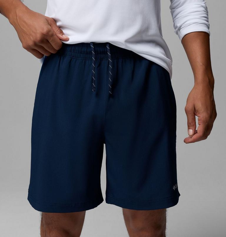 Men's Vital Valley Hiking Shorts, Color: Collegiate Navy, Mountain Blue, image 5