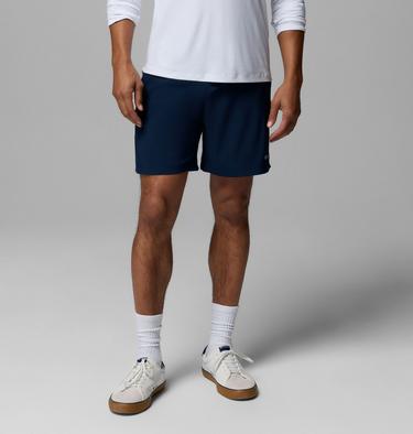 Men's Vital Valley Hiking Shorts, Color: Collegiate Navy, Mountain Blue, image 17