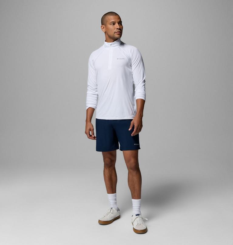 Men's Vital Valley Hiking Shorts, Color: Collegiate Navy, Mountain Blue, image 2