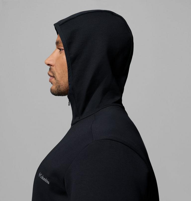 Sudadera con capucha con cremallera de arriba abajo Columbia Tech de punto Spacer para hombre, Color: Black, Black, image 7