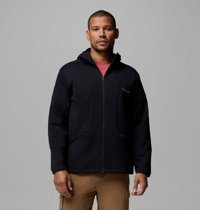 Sudadera con capucha con cremallera de arriba abajo Columbia Tech de punto Spacer para hombre, Color: Black, Black, image 1