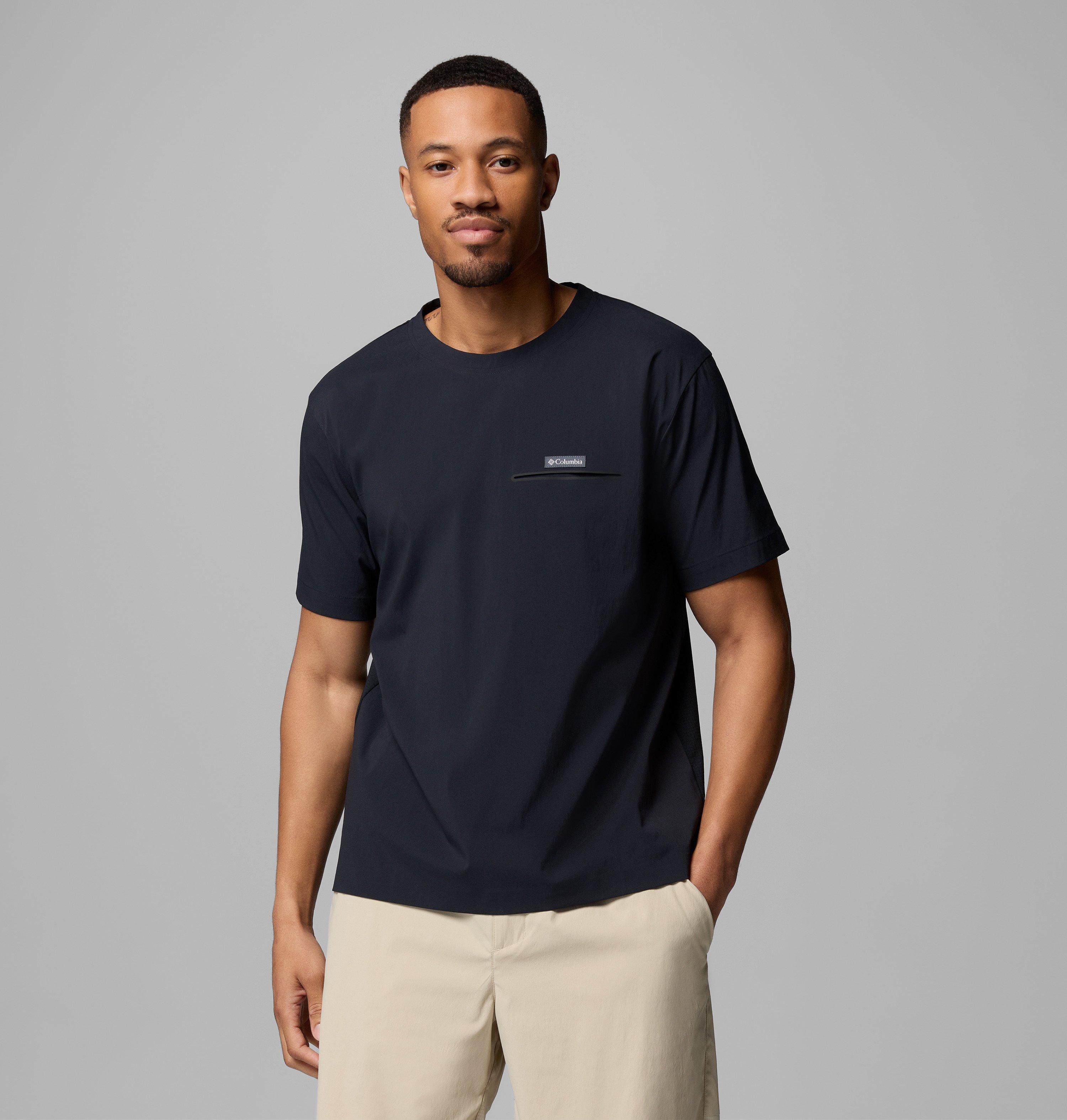 Columbia Sportswear Men's Black Columbia - Chill Creek™ Woven T-Shirt - Small