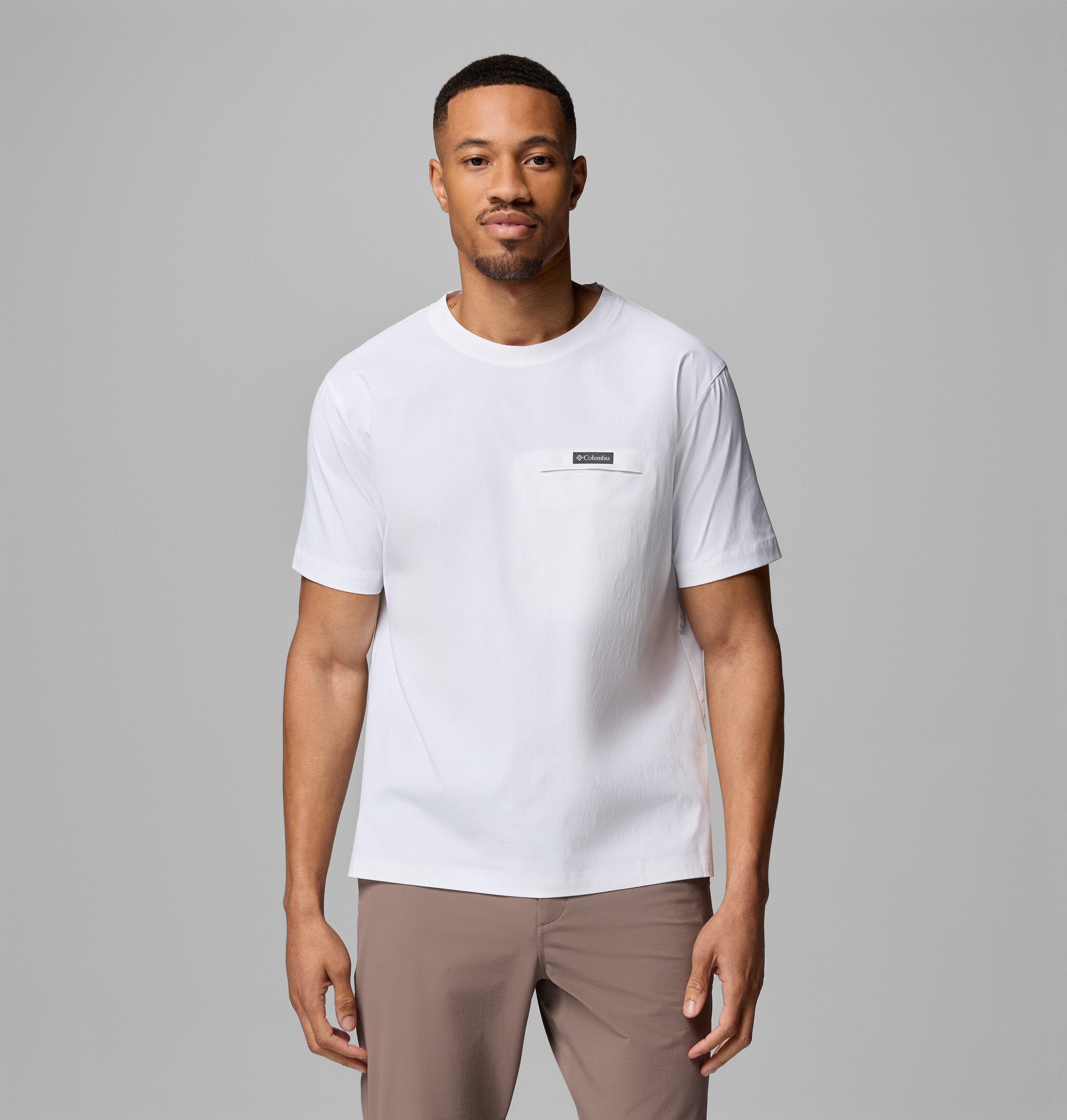 Columbia Sportswear Men's White Columbia - Chill Creek™ Woven T-Shirt - Small