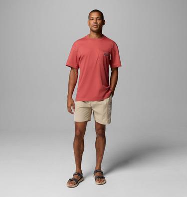 Men's Sequoia Grove Woven Walking Shorts, Color: Ancient Fossil, Dark Stone, image 2