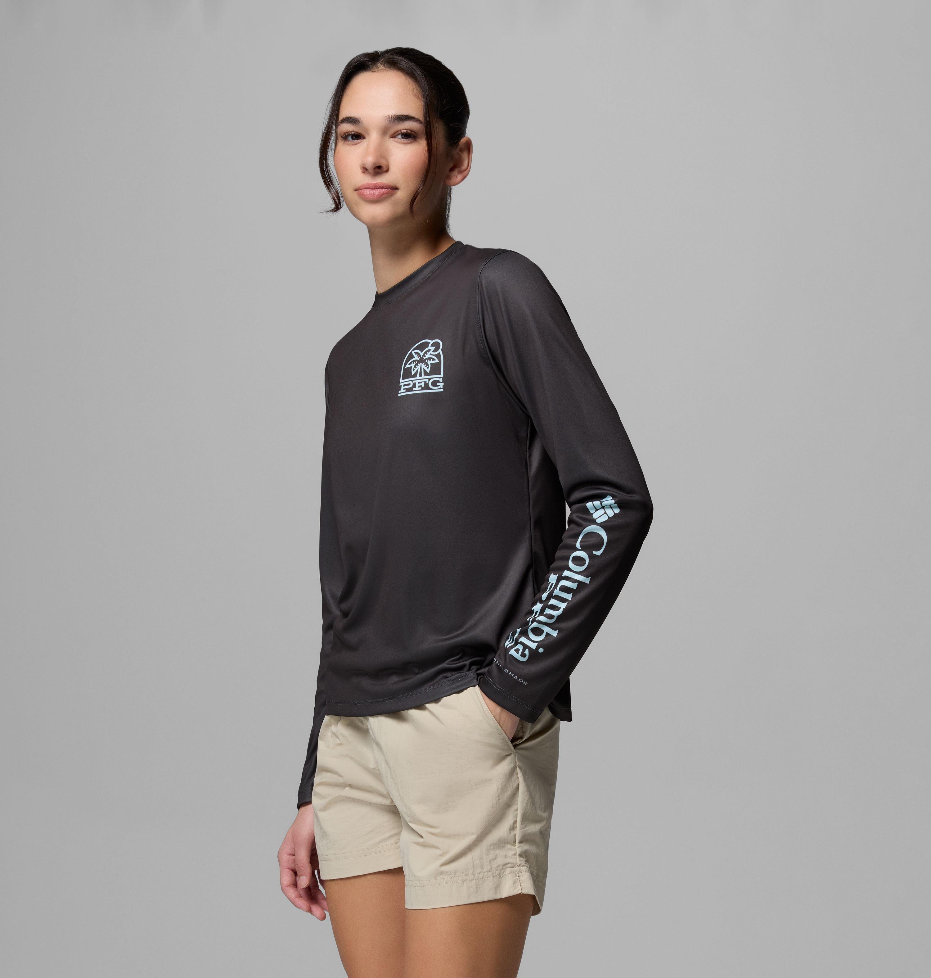 Women's PFG Tidal Tee Palm Waves Long Sleeve Shirt | 011 | XL 4