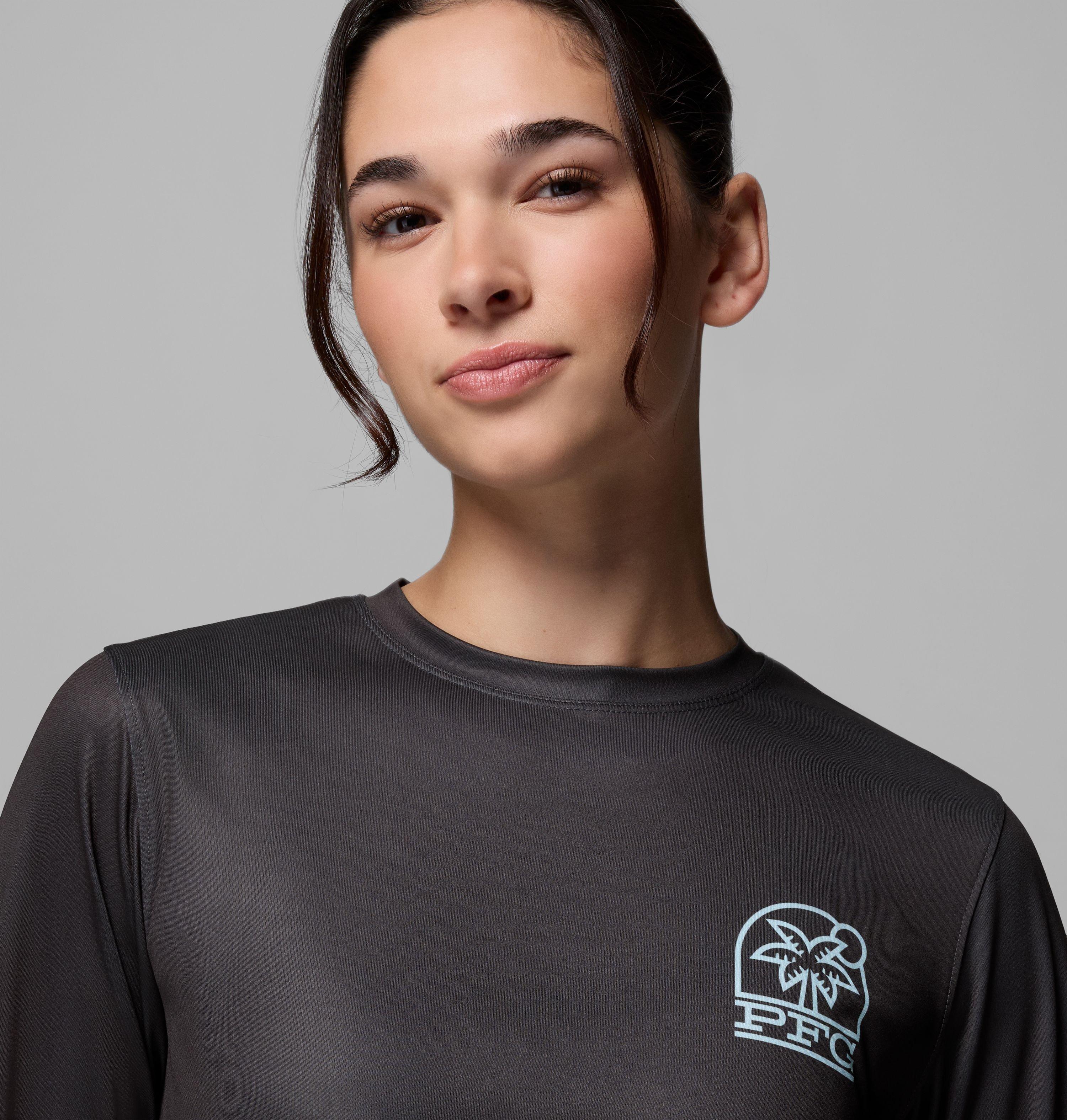Women's PFG Tidal Tee Palm Waves Long Sleeve Shirt | 011 | XL 5