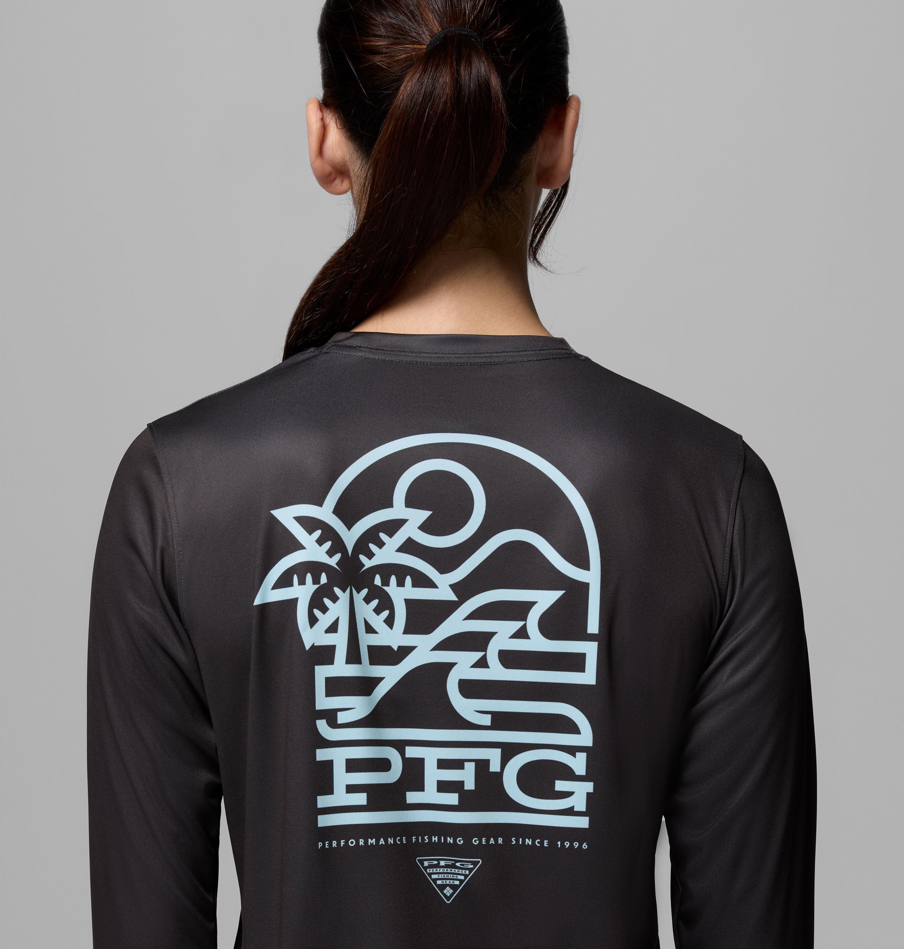 Women's PFG Tidal Tee Palm Waves Long Sleeve Shirt | 011 | XL 6