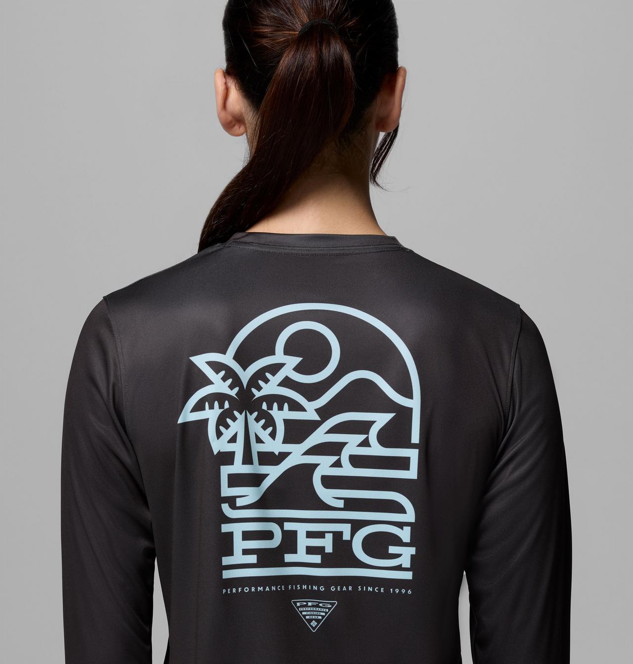 Women's PFG Tidal Tee™ Palm Waves Long Sleeve Shirt | 011 | S 6