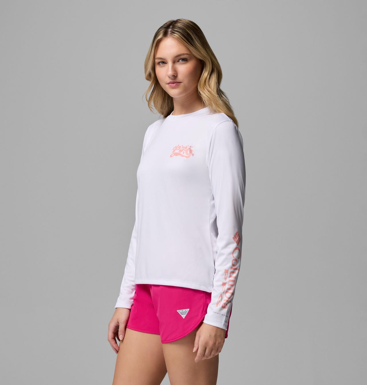 Women's PFG Tidal Tee Palm Waves Long Sleeve Shirt | 100 | XL 4