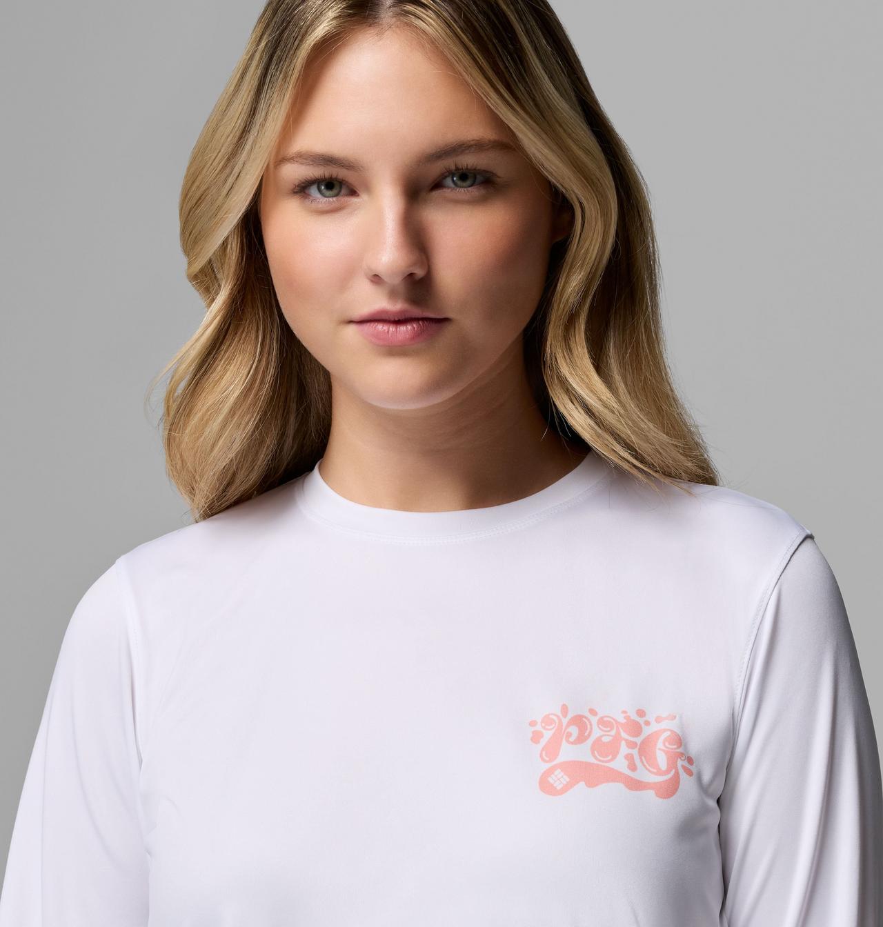 Women's PFG Tidal Tee Palm Waves Long Sleeve Shirt | 100 | XL 5