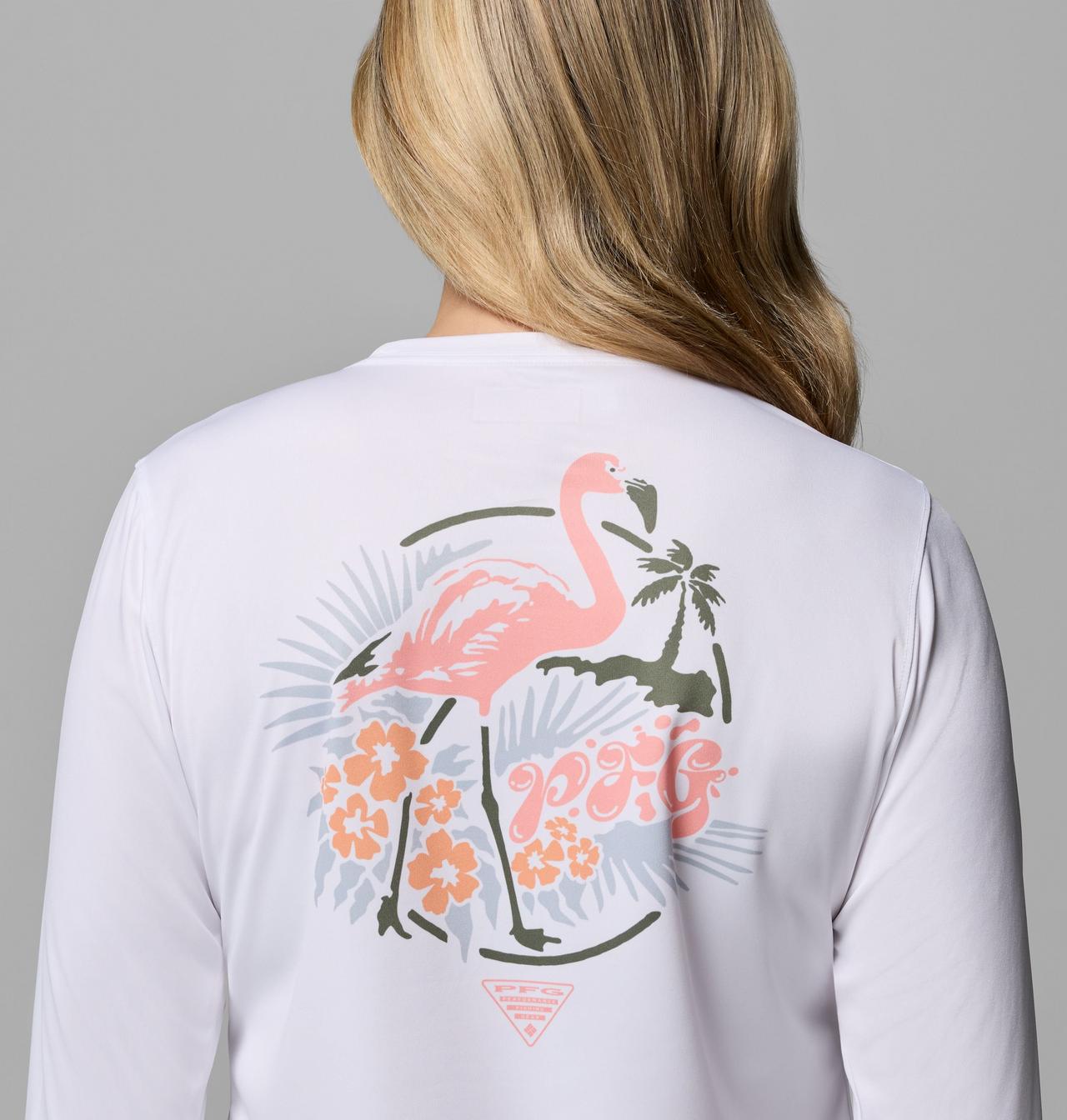 Women's PFG Tidal Tee Palm Waves Long Sleeve Shirt | 100 | XL 6
