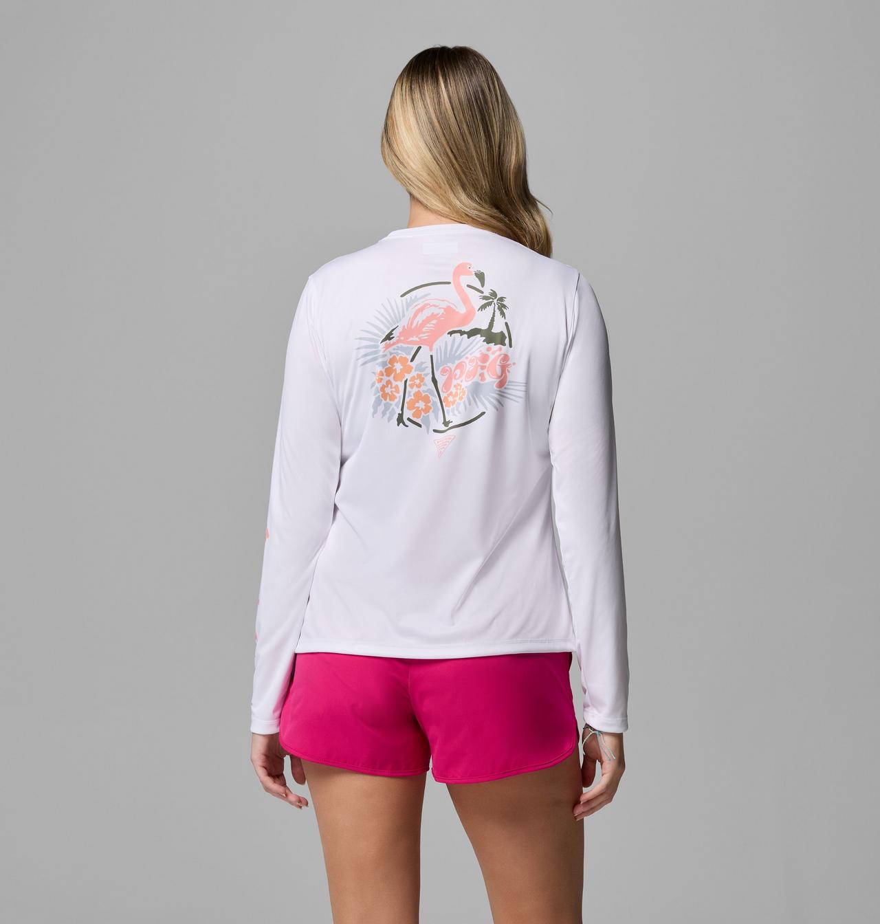 Women's PFG Tidal Tee Palm Waves Long Sleeve Shirt | 100 | XL 3