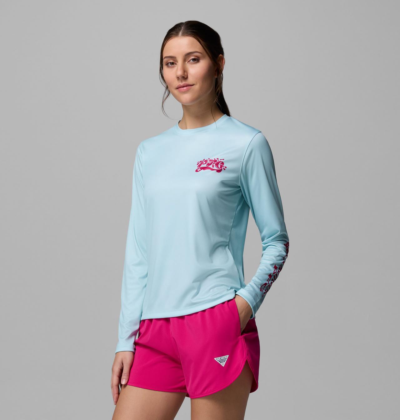 Women's PFG Tidal Tee™ Palm Waves Long Sleeve Shirt 4