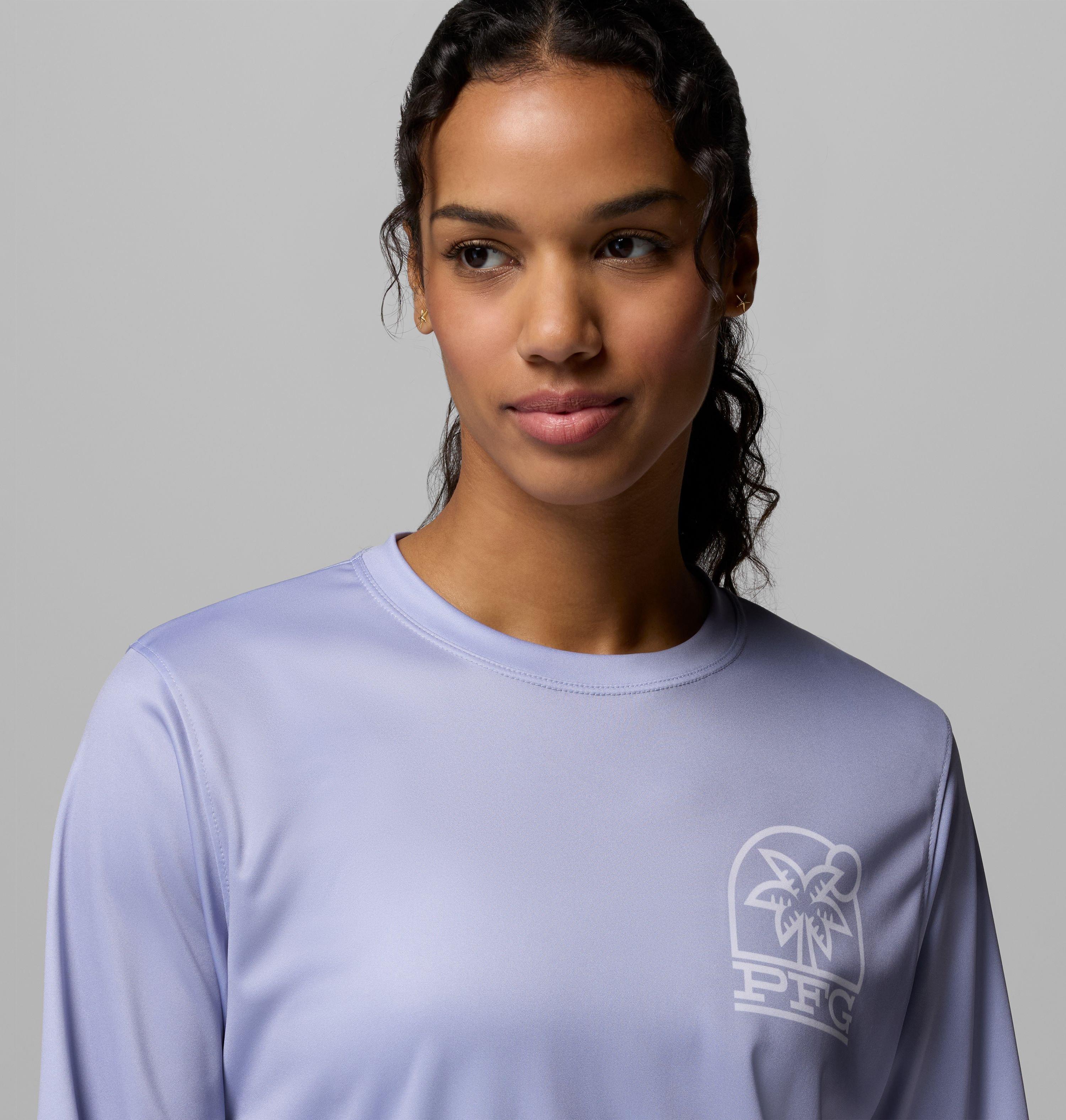 Women's PFG Tidal Tee Palm Waves Long Sleeve Shirt | 580 | M 5