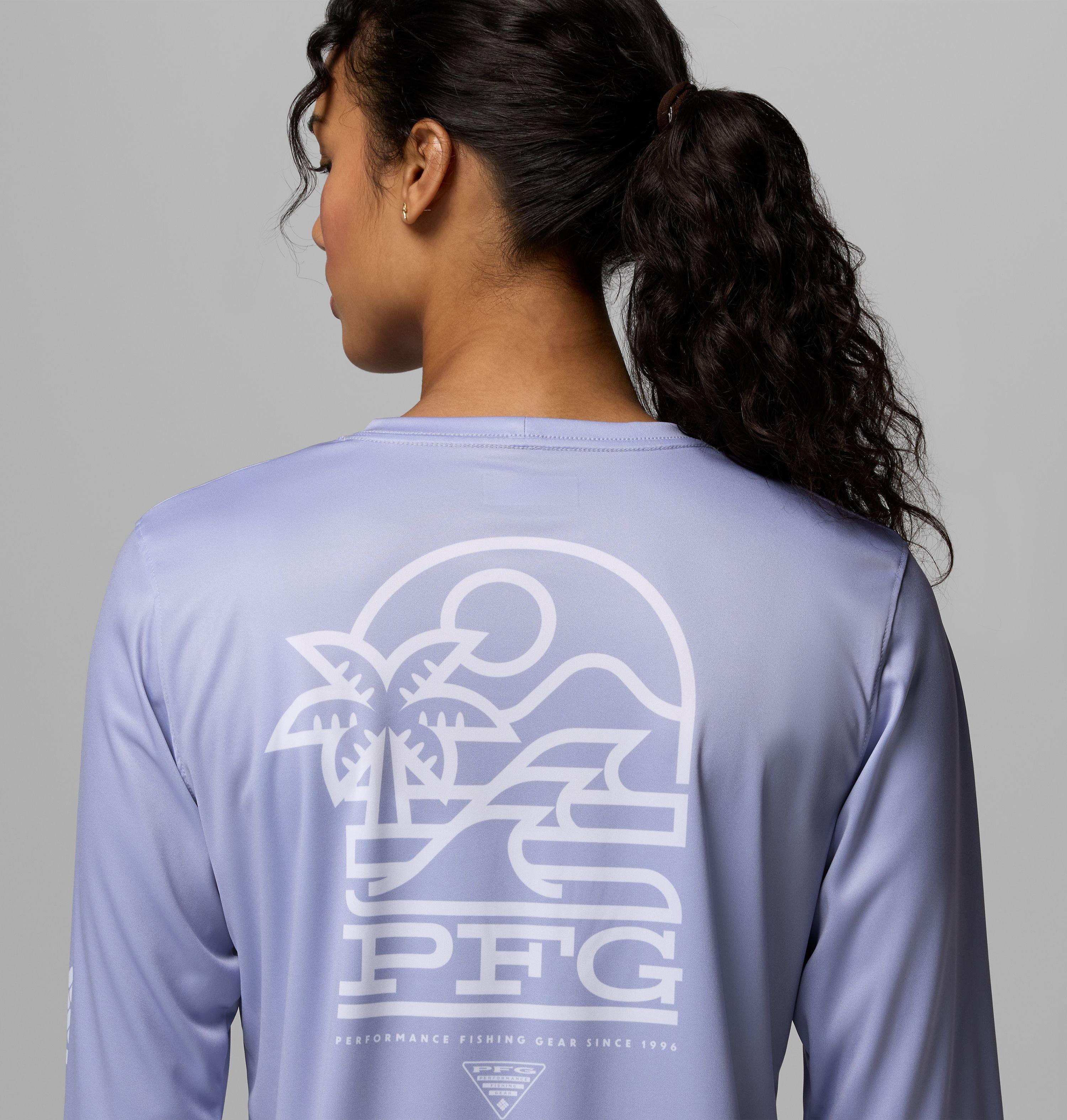 Women's PFG Tidal Tee Palm Waves Long Sleeve Shirt | 580 | M 6