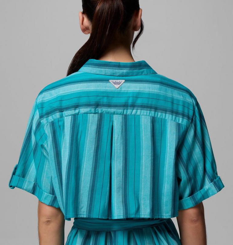 Women's PFG Open Water Shift Dress, Color: Ocean Teal, Lowtide Stripe, image 7
