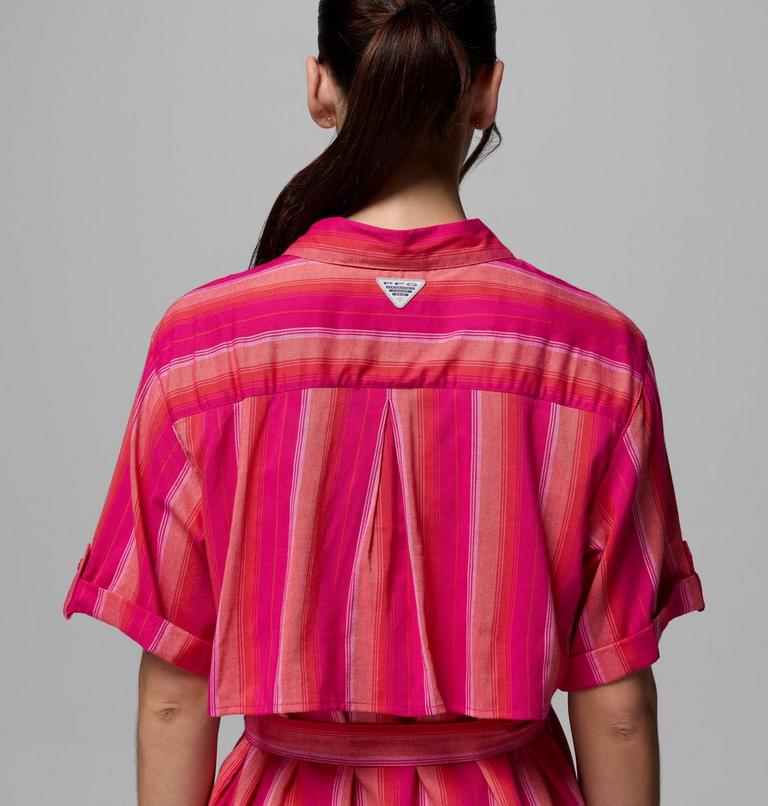 Women's PFG Open Water Shift Dress, Color: Guava Pink, Lowtide Stripe, image 7
