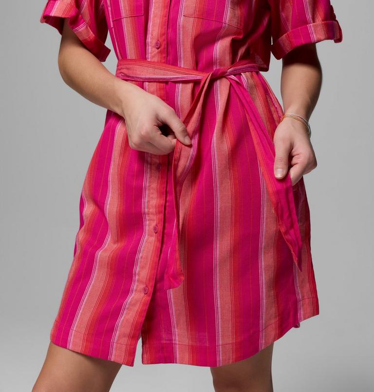 Women's PFG Open Water Shift Dress, Color: Guava Pink, Lowtide Stripe, image 8