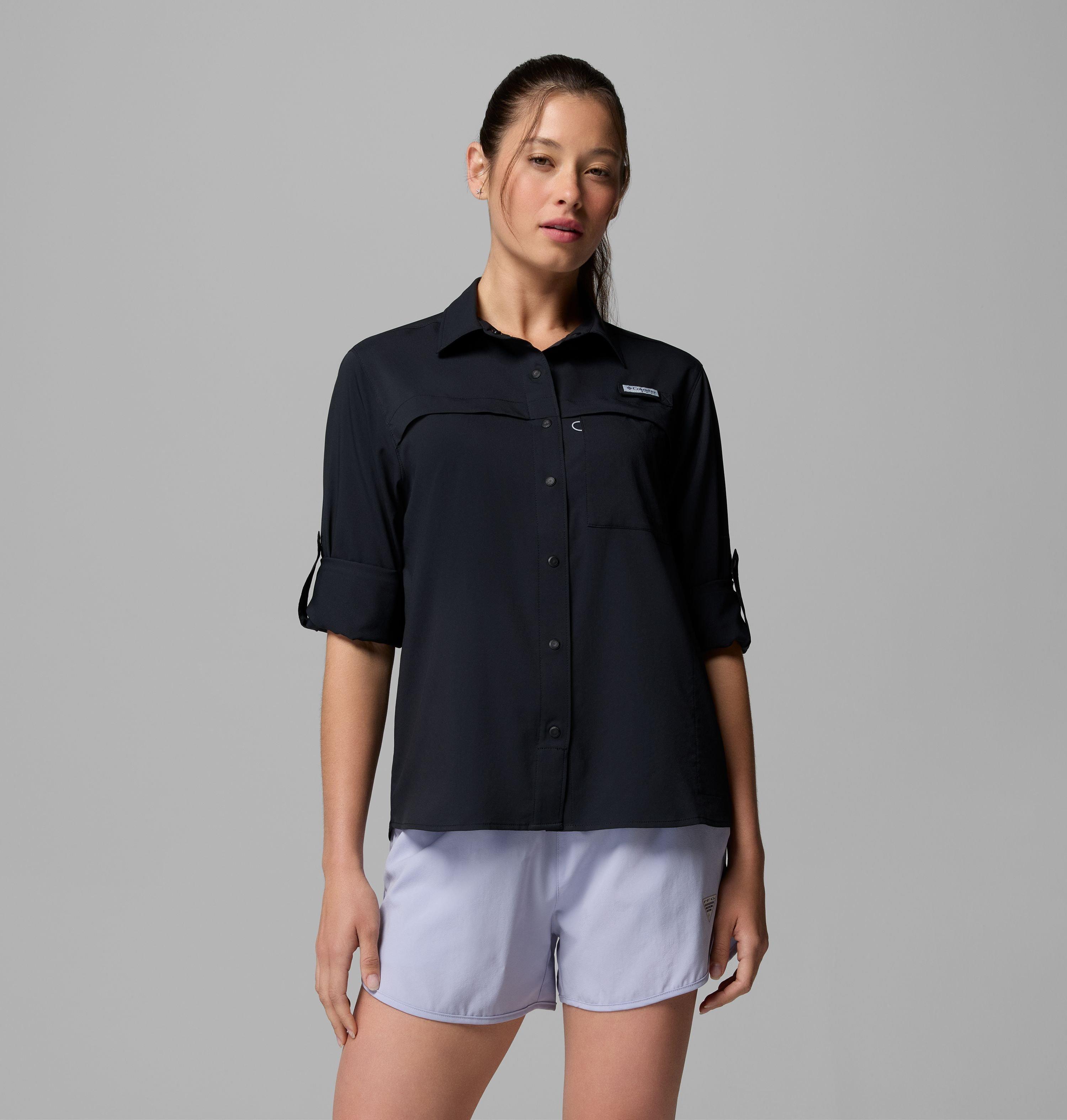 Women's PFG Castback Woven Long Sleeve Shirt | 010 | S 5