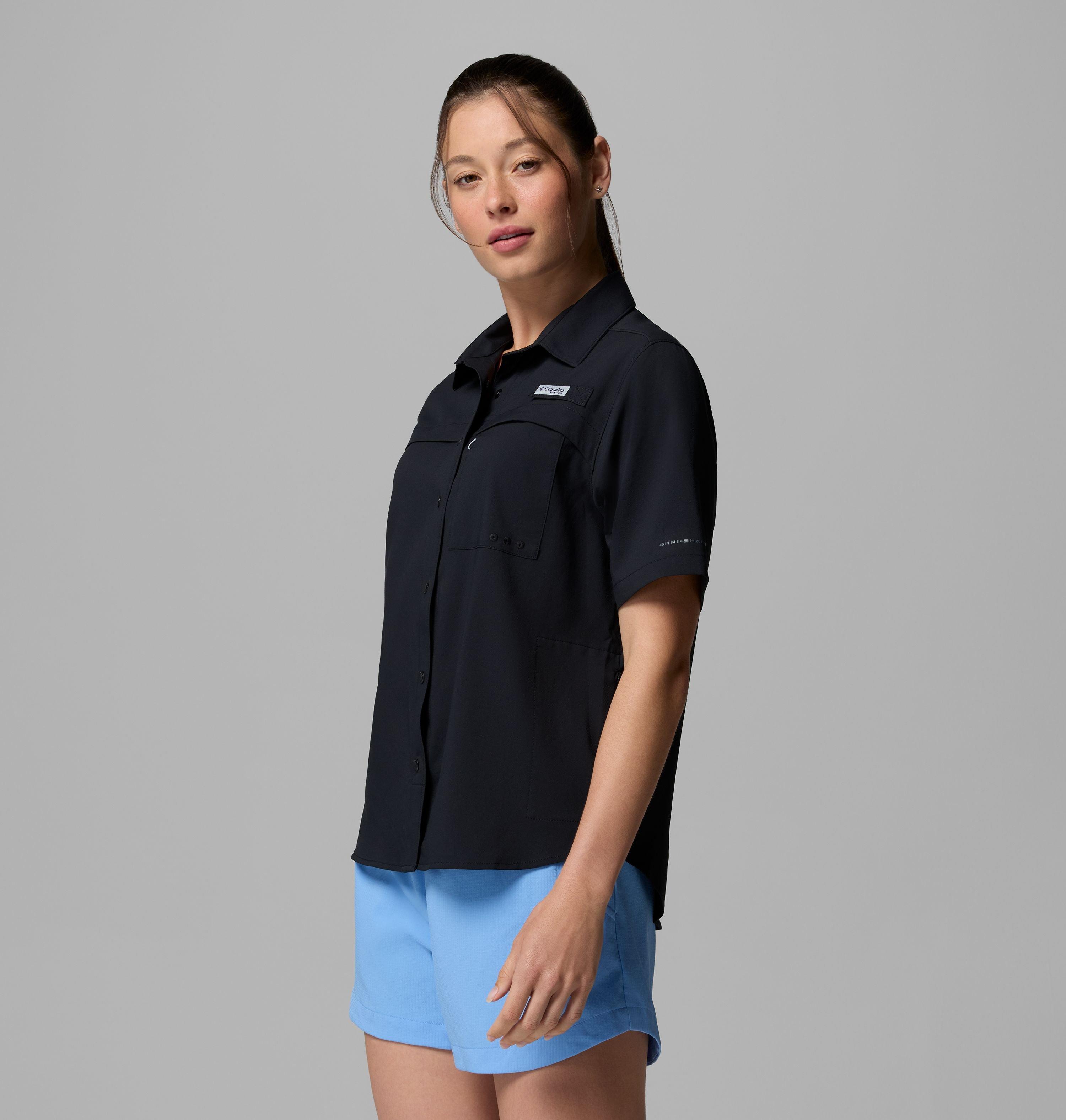 Women's PFG Castback Woven Short Sleeve Shirt | 010 | M 4