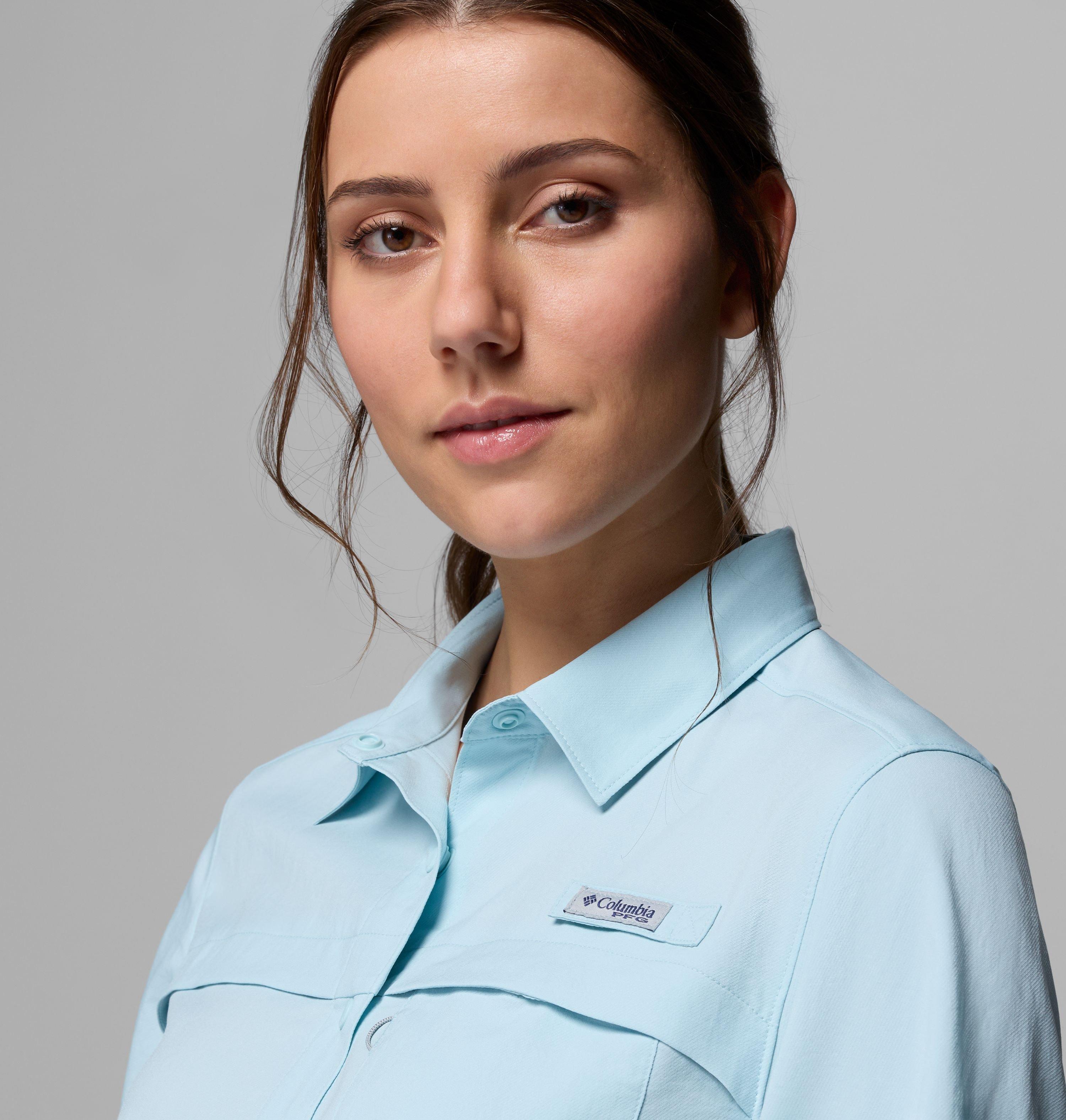 Women's PFG Castback Woven Short Sleeve Shirt | 482 | S 5