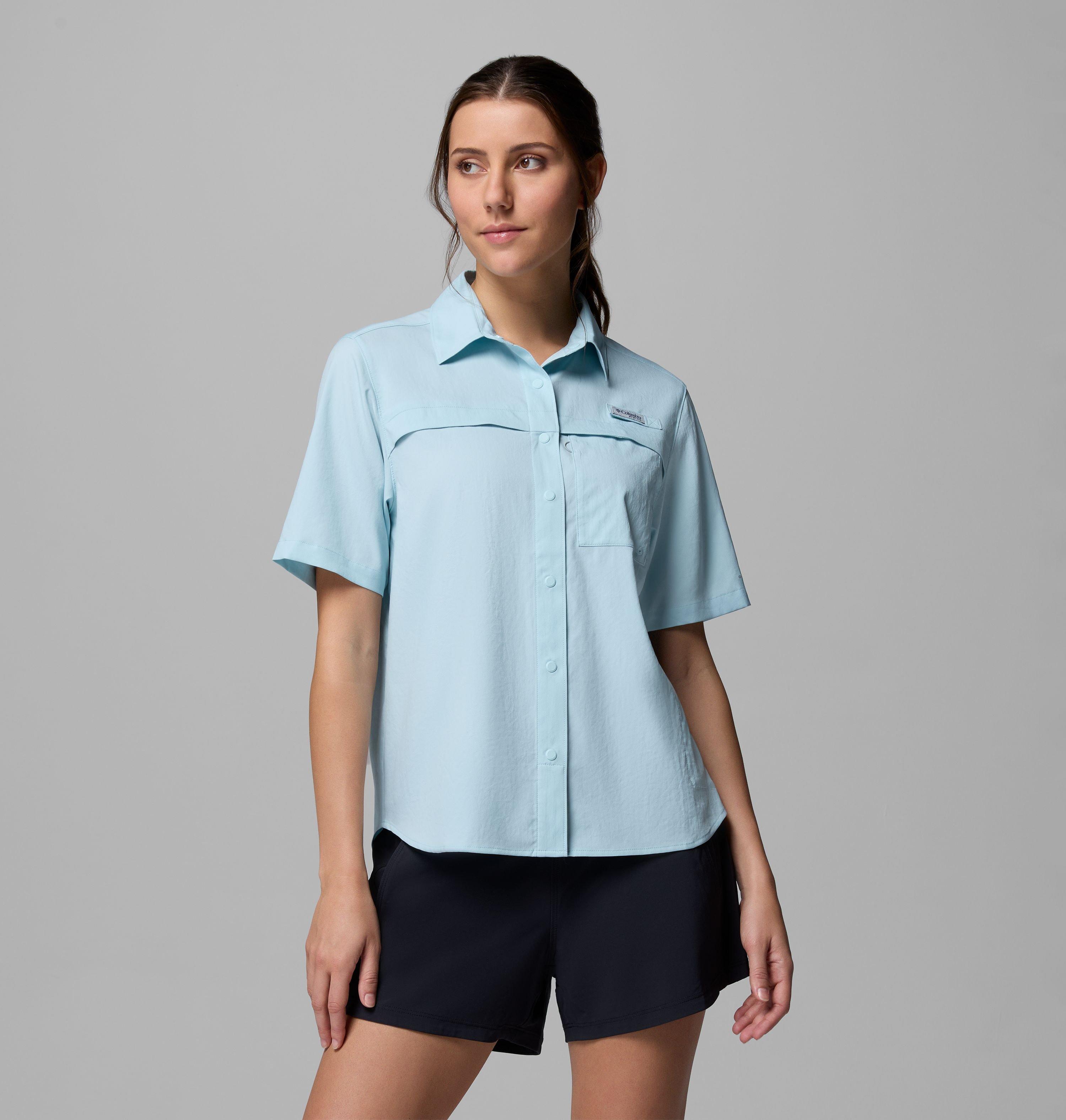 Columbia Women's PFG Castback Woven Short Sleeve Shirt-
