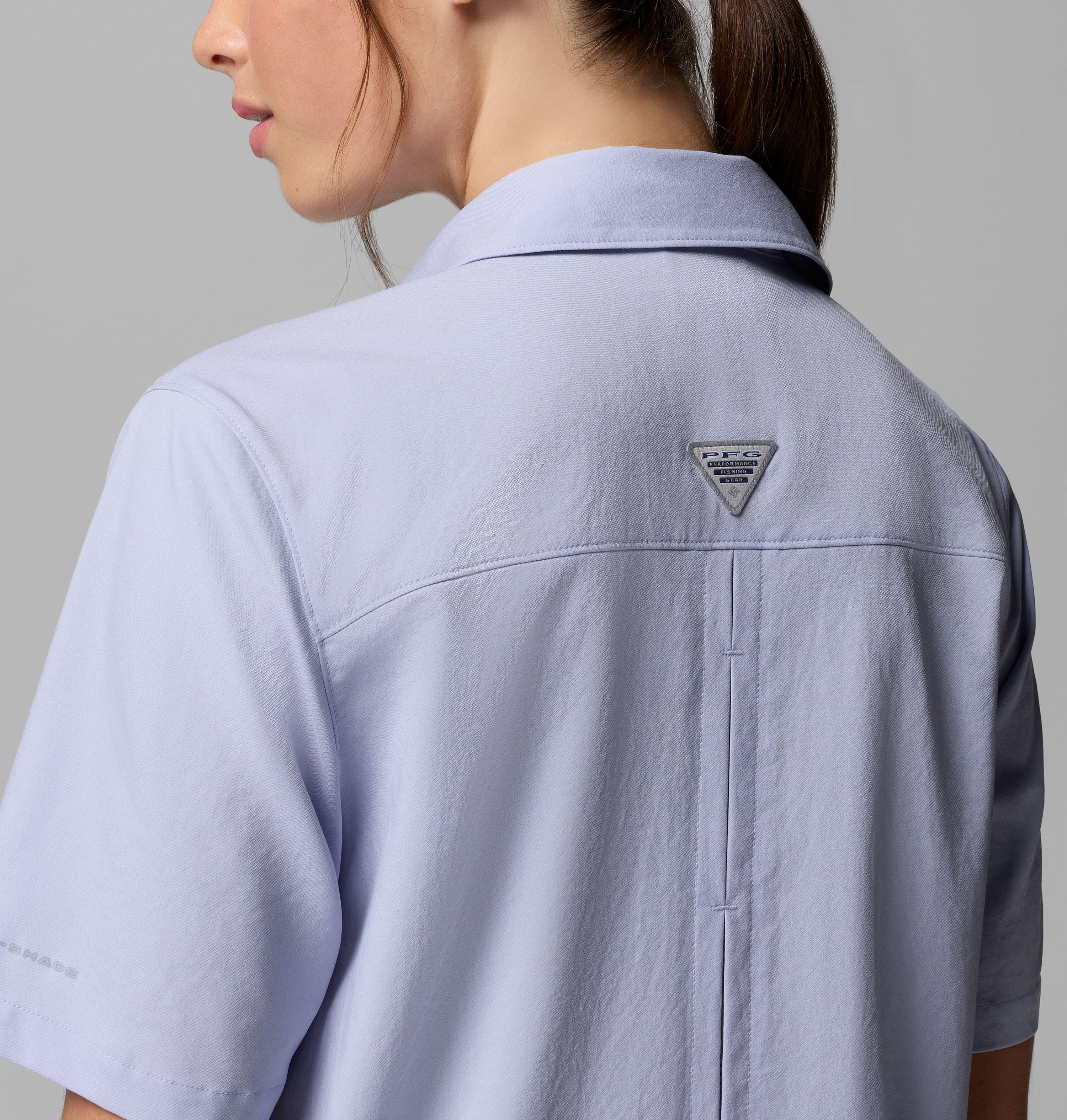 Women's PFG Castback Woven Short Sleeve Shirt | 580 | M 7