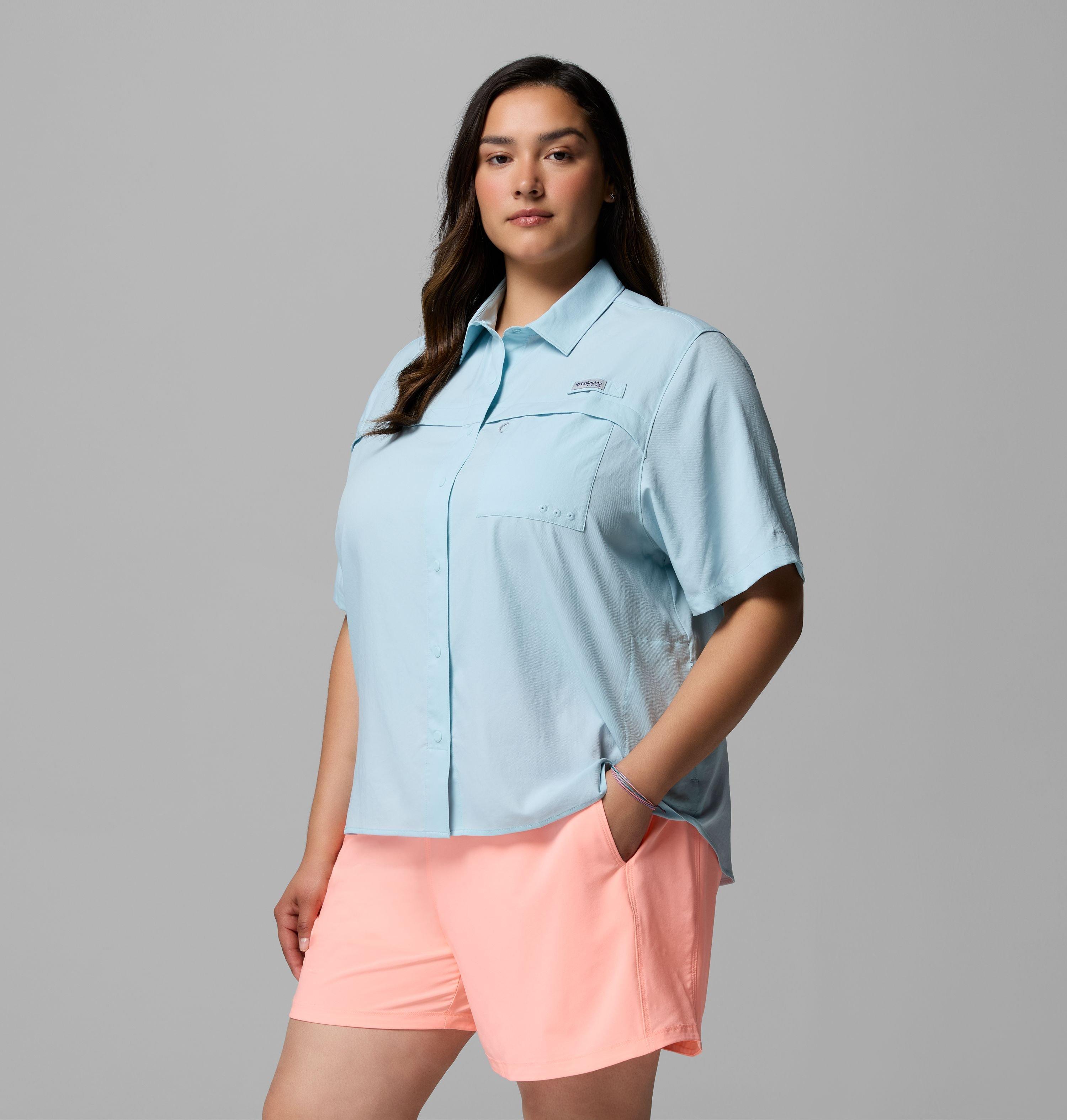 Women's PFG Castback Woven Short Sleeve - Plus Size 4