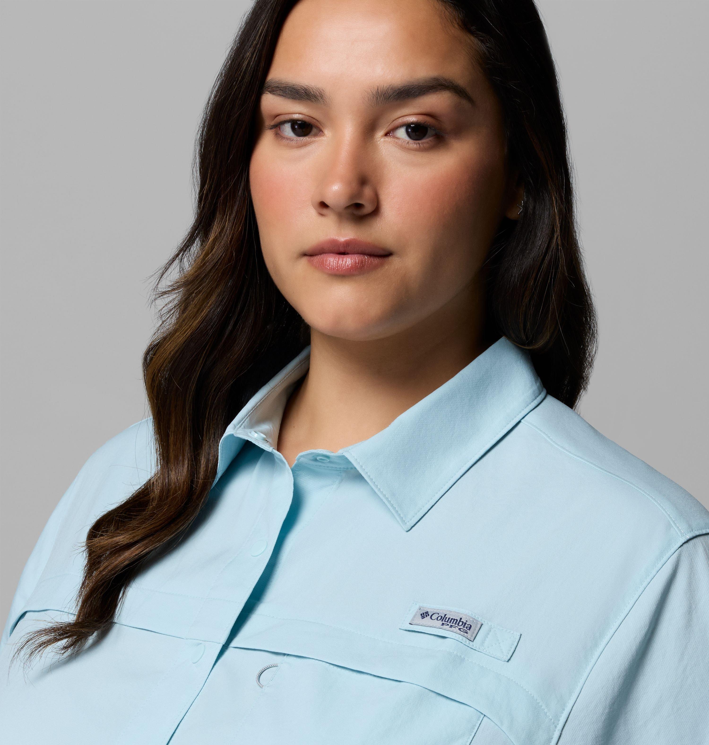 Women's PFG Castback Woven Short Sleeve - Plus Size 5