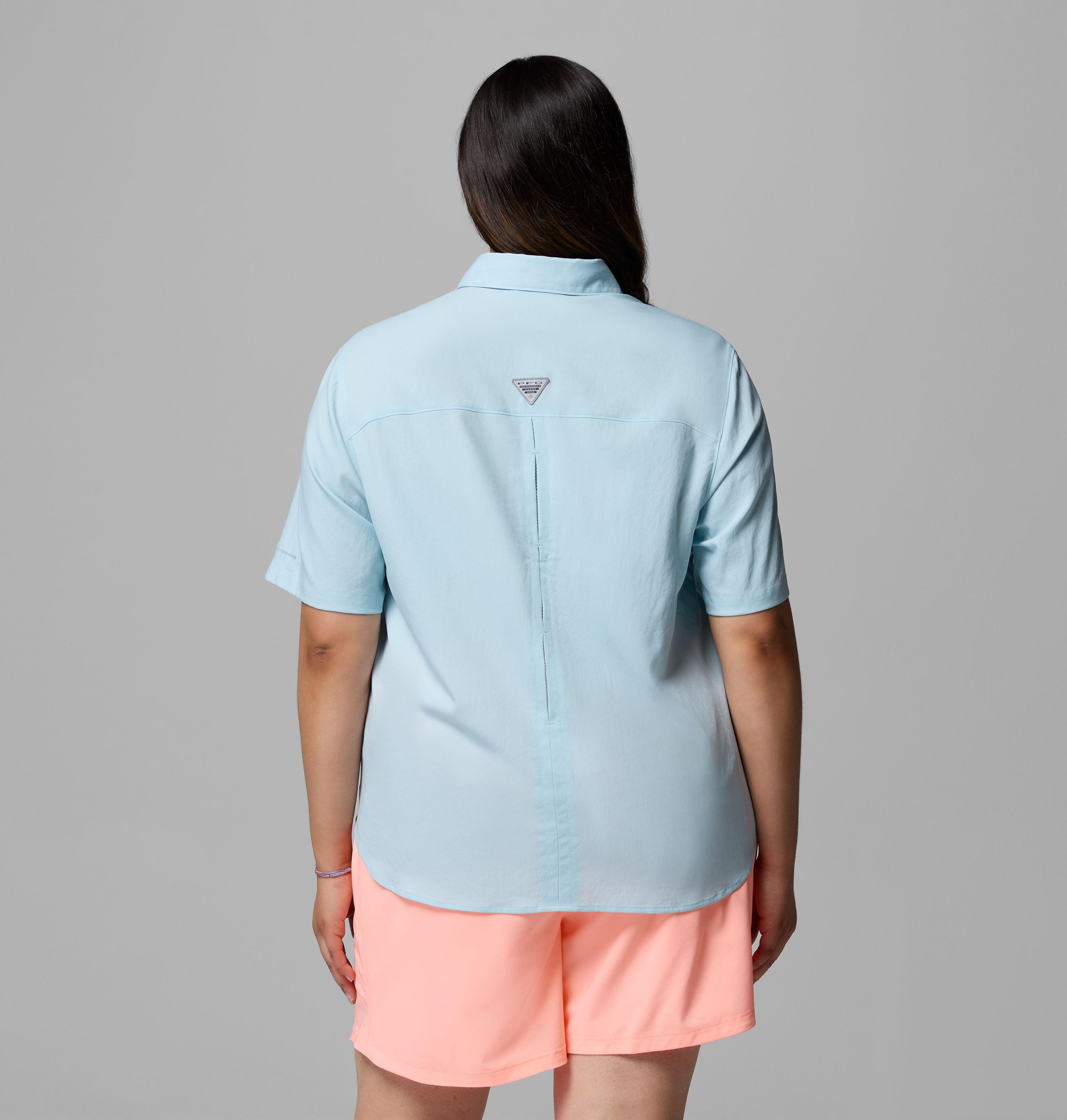 Women's PFG Castback Woven Short Sleeve - Plus Size 3