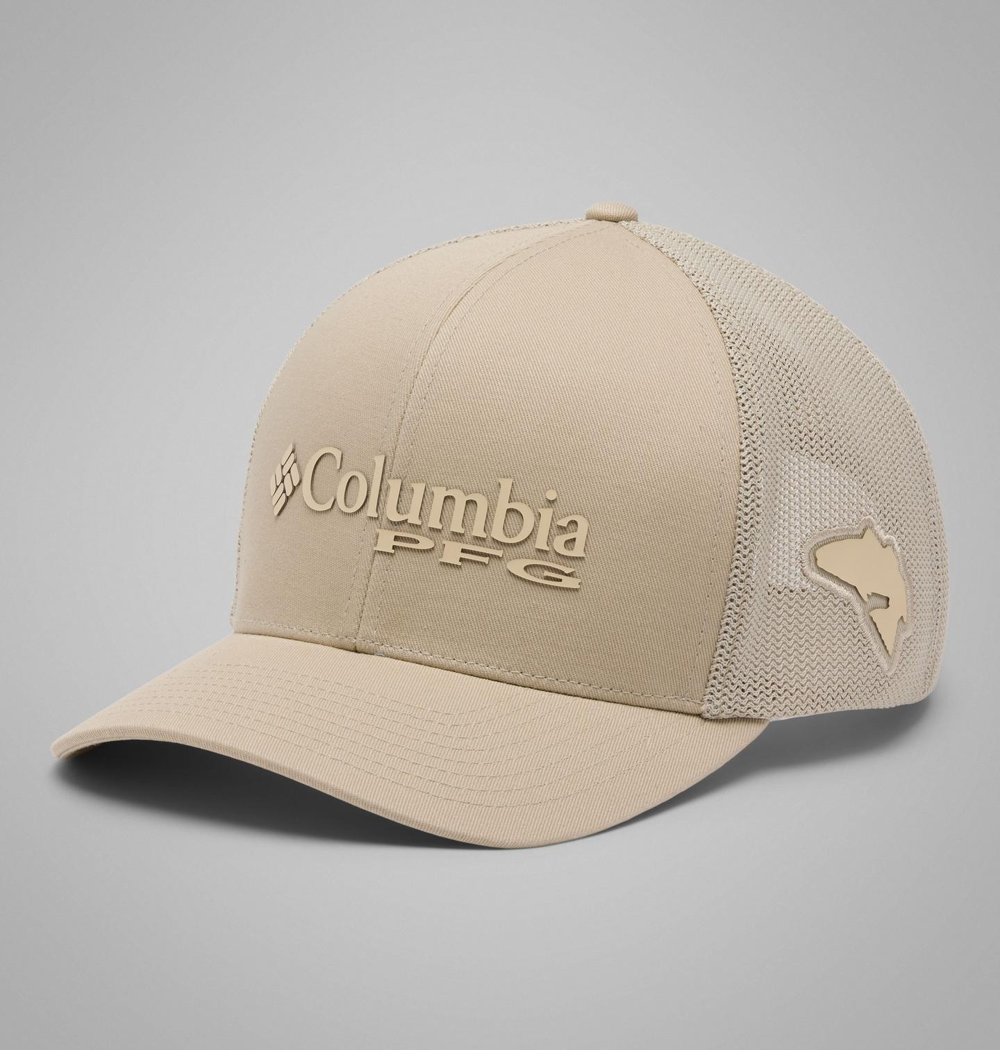 Кепка Columbia PFG Mesh 3D Stretch Snap Back Ball, цвет: Серо-бежевый / Разноцветный — фото 1