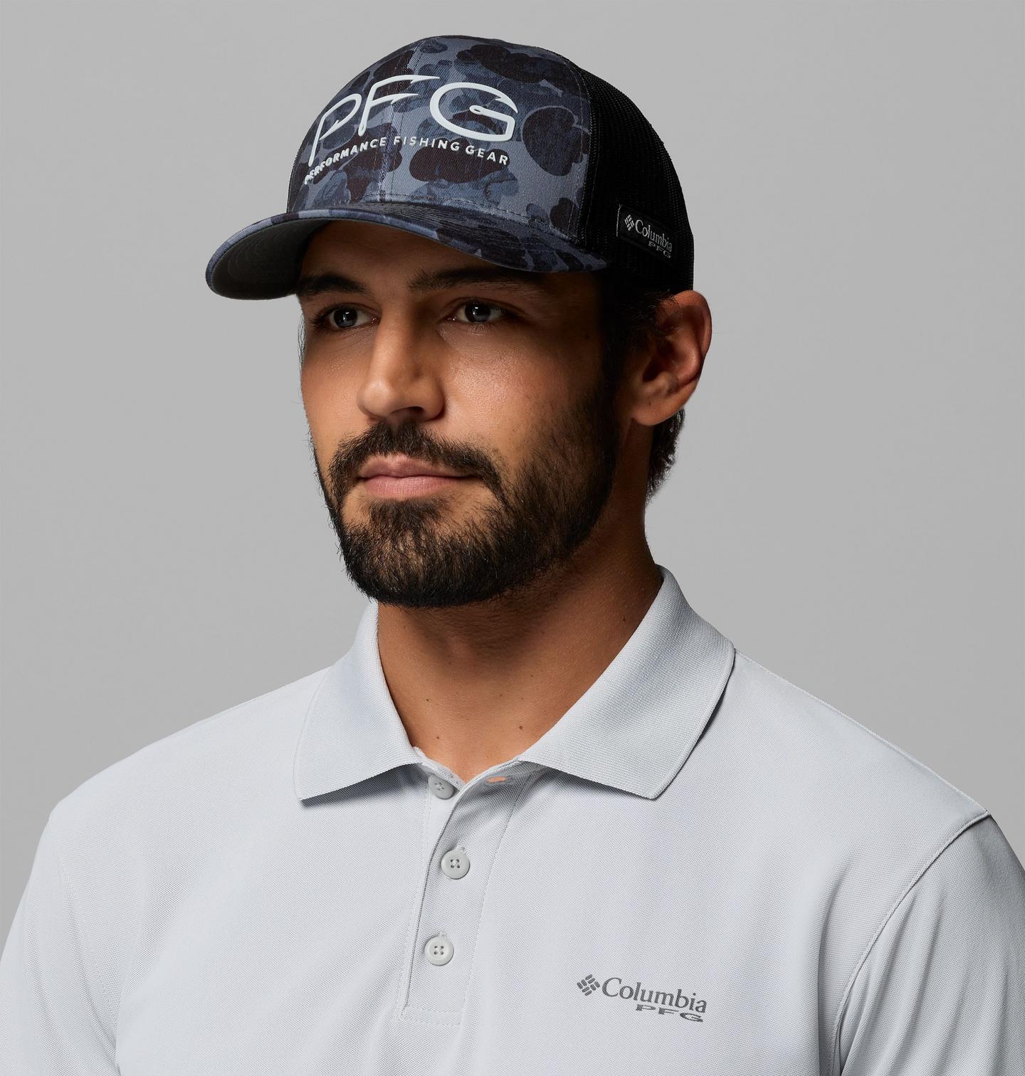 Кепка Columbia PFG Camo Snap Back Ball, цвет: Чёрный / Hooks Weld — фото 3