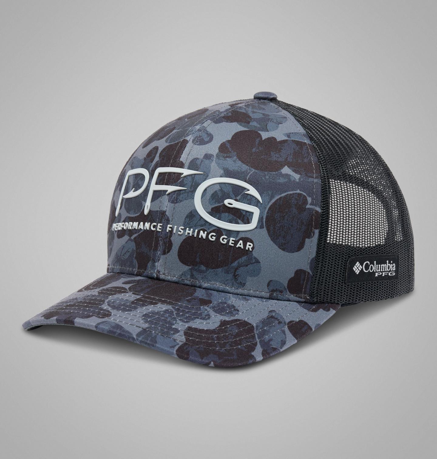 Кепка Columbia PFG Camo Snap Back Ball, цвет: Чёрный / Hooks Weld — фото 1