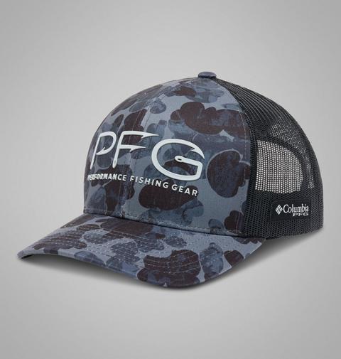 Кепка Columbia PFG Camo Snapback Ball, цвет: Чёрный