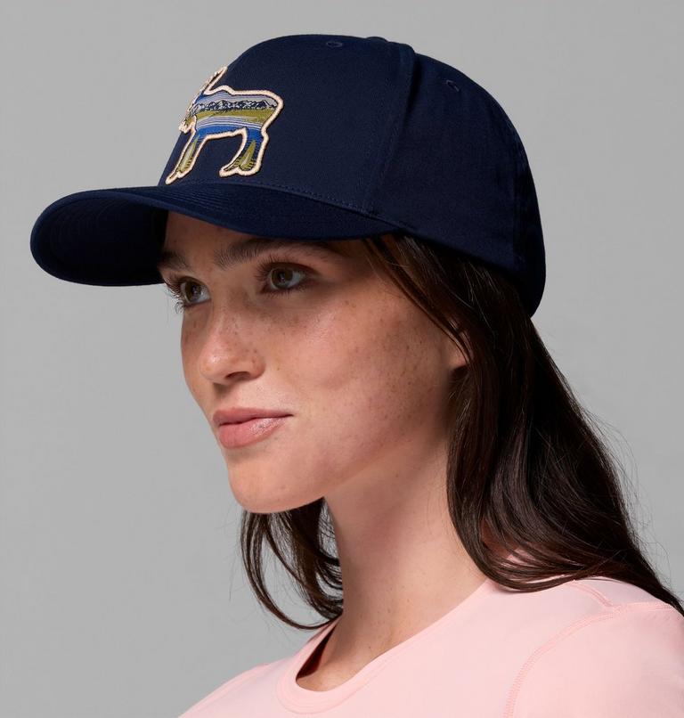Unisex Lost Lager 3D Stretch Cap, Color: Collegiate Navy, Moose, image 6