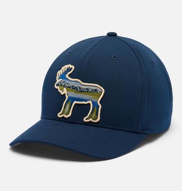 Unisex Lost Lager 3D Stretch Cap, Color: Collegiate Navy, Moose, image 1