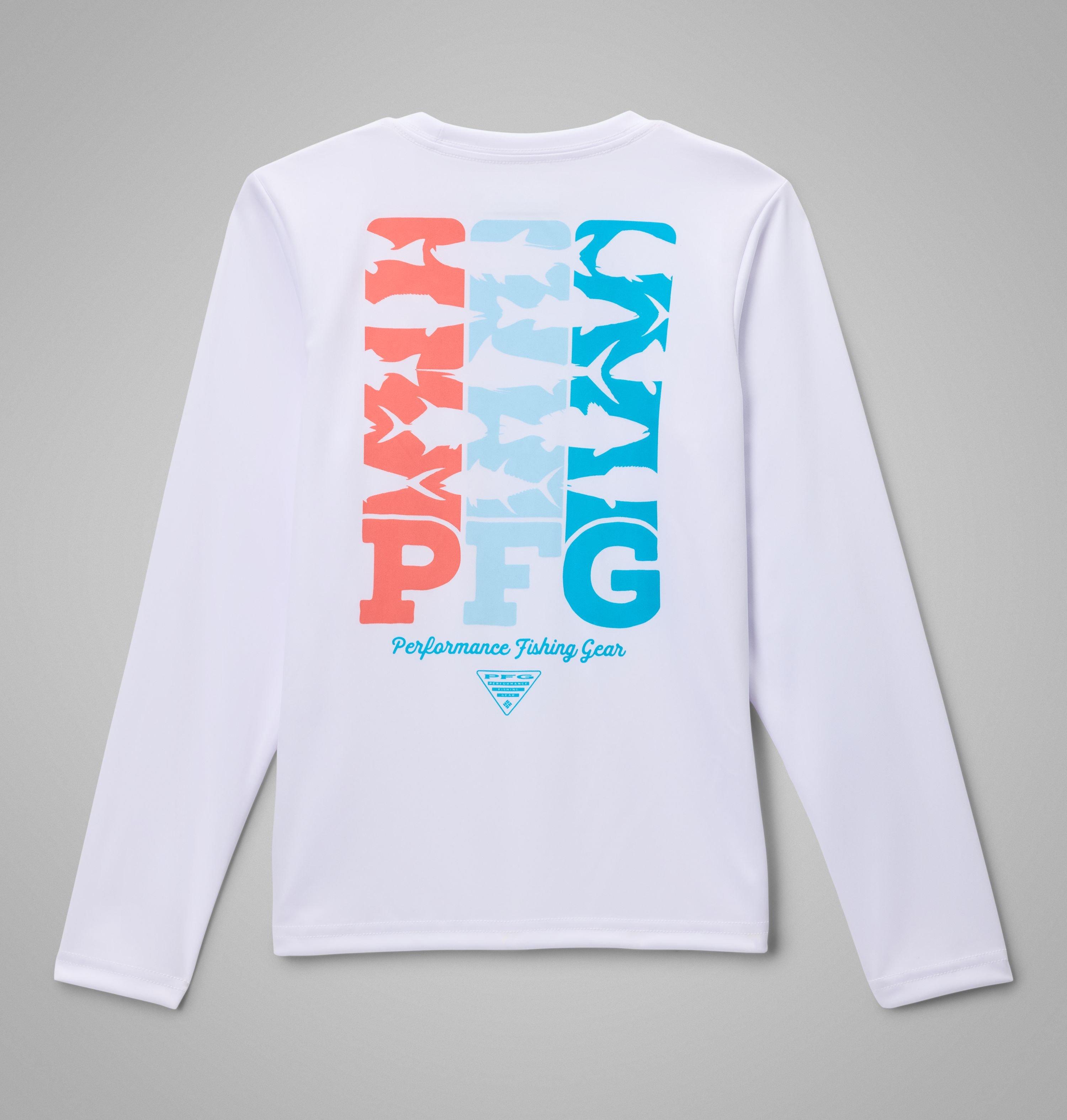 Columbia Boys' Terminal Tackle PFG  Fish Bars Long Sleeve Shirt-