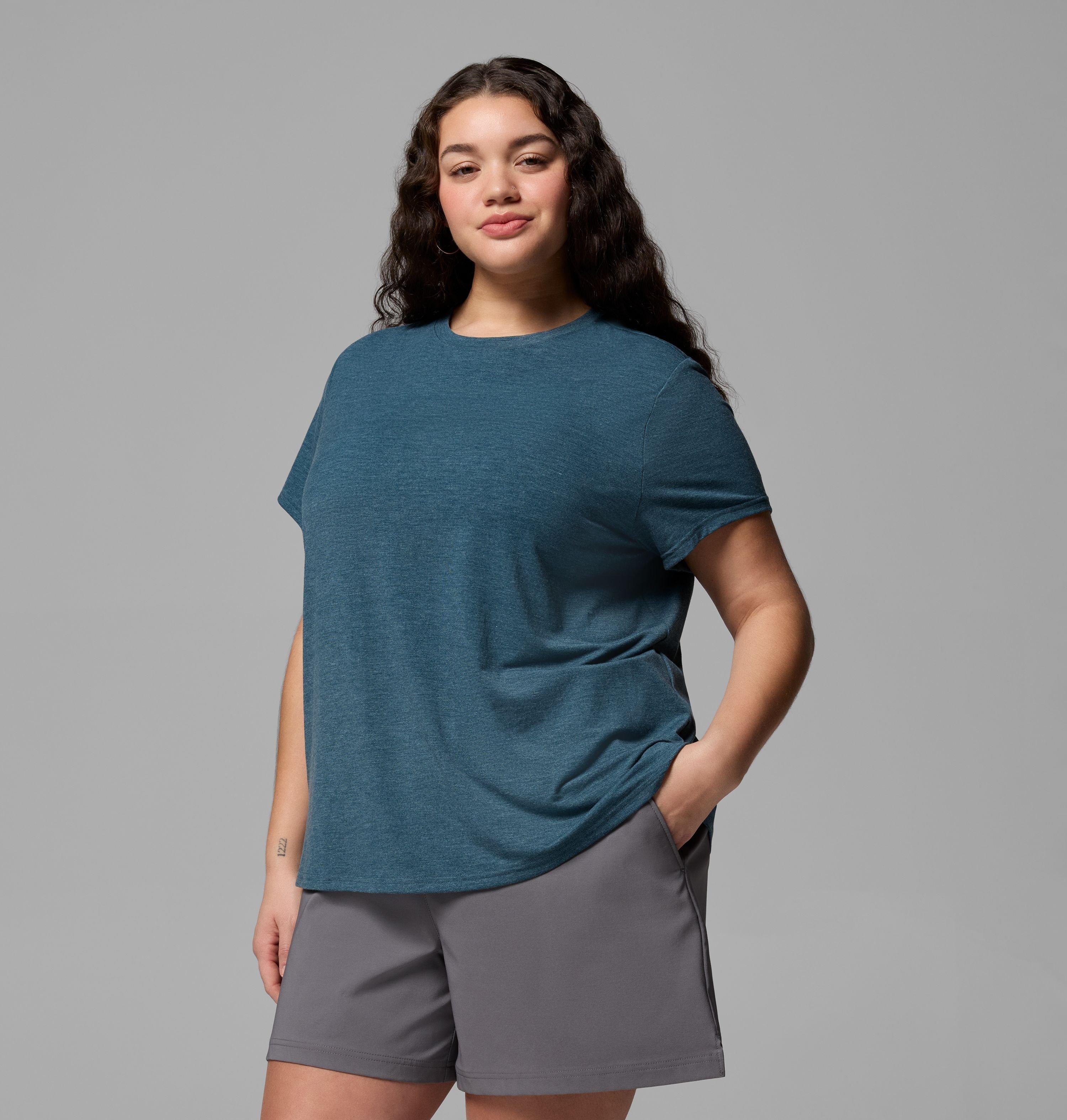 T-shirt à manches courtes doux et extensible CSC pour femme – Grandes tailles | 429 | 1X 4