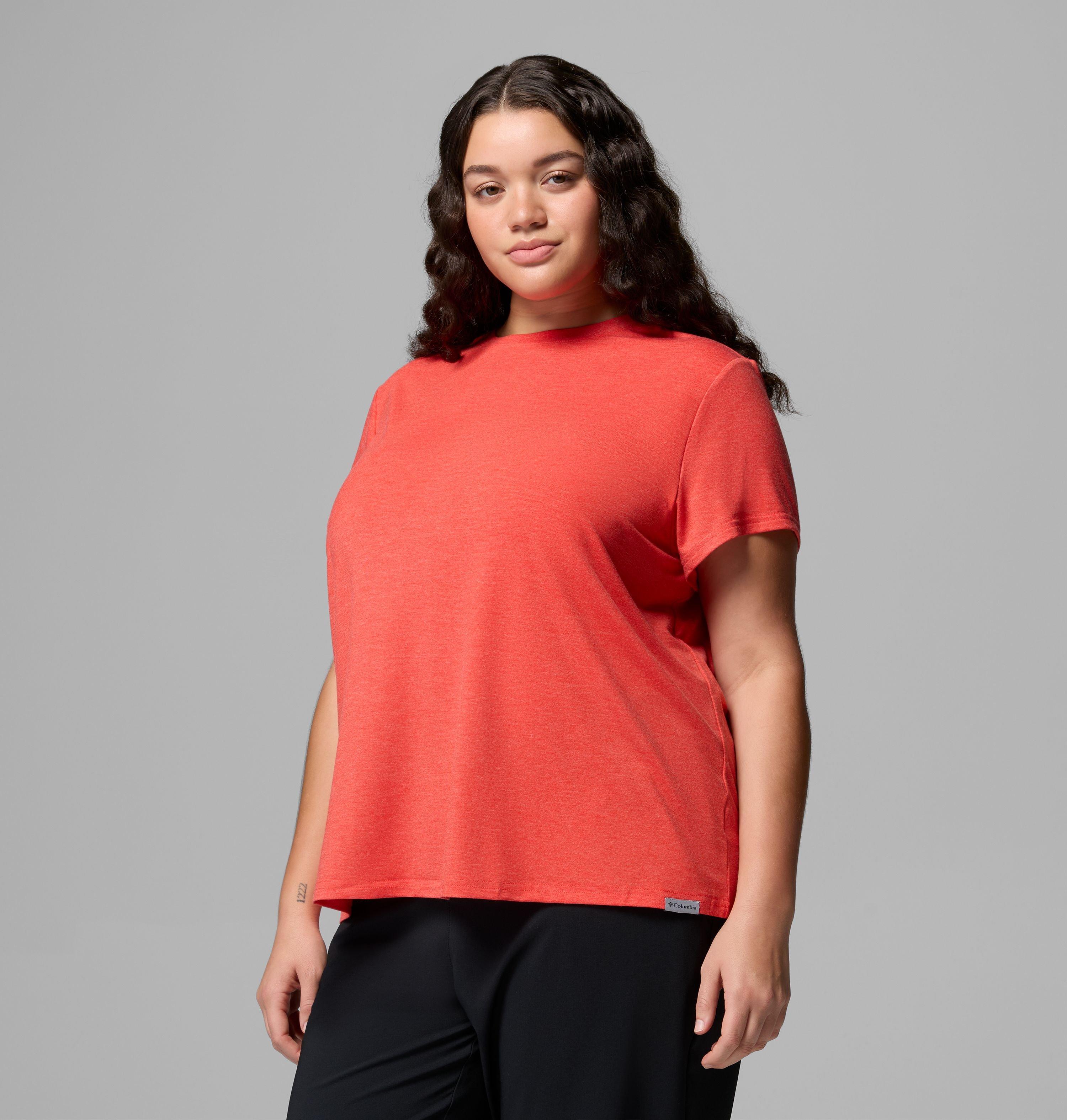 T-shirt à manches courtes doux et extensible CSC pour femme – Grandes tailles | 606 | 1X 4