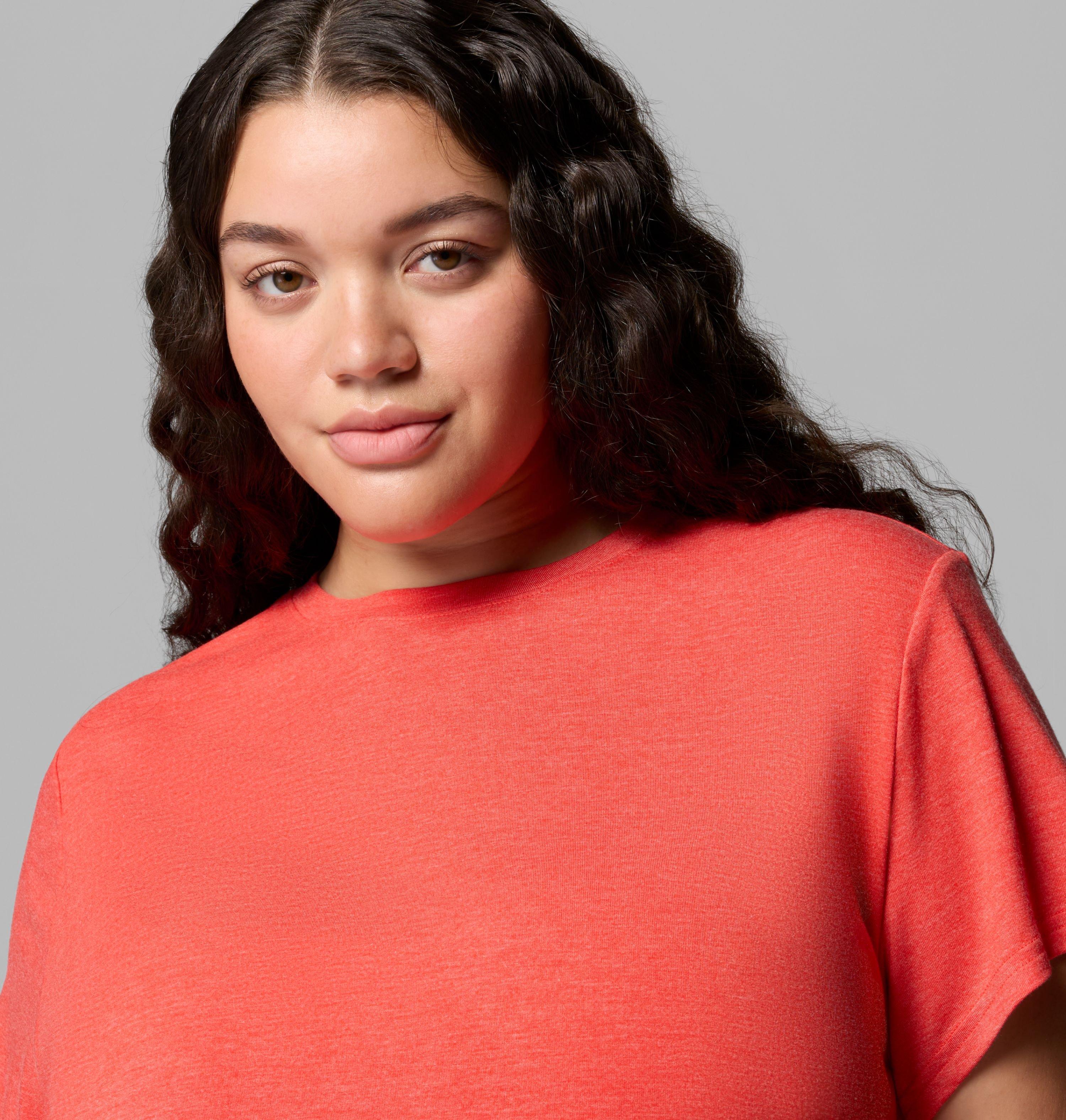 T-shirt à manches courtes doux et extensible CSC pour femme – Grandes tailles | 606 | 1X 5