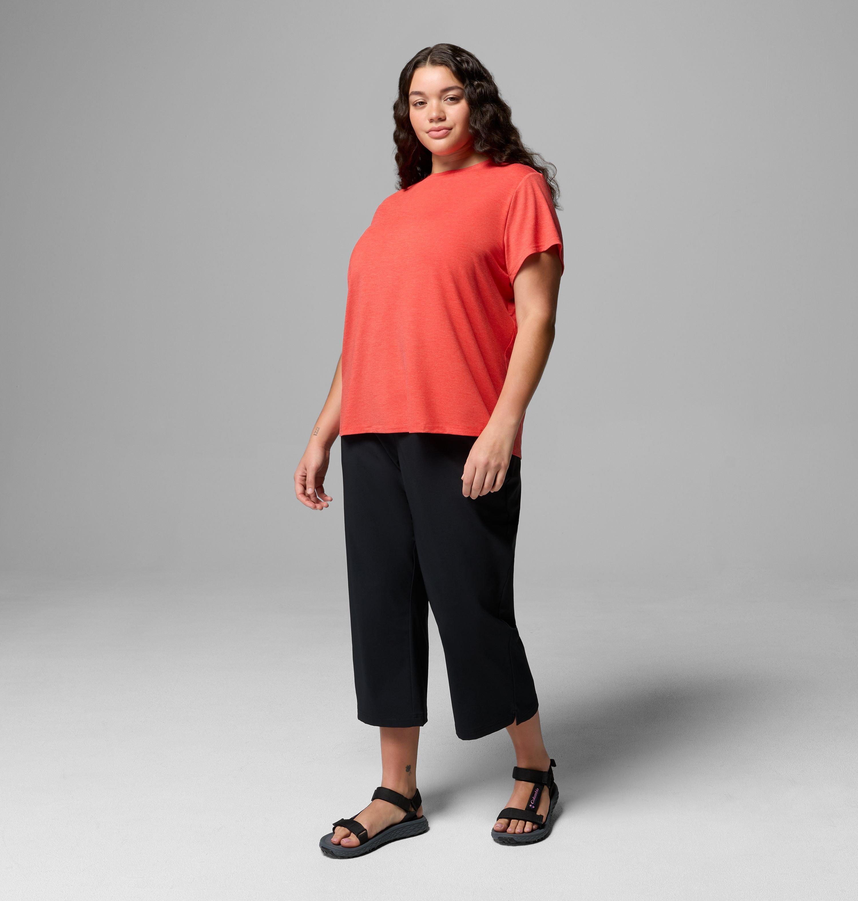 T-shirt à manches courtes doux et extensible CSC pour femme – Grandes tailles | 606 | 1X 2