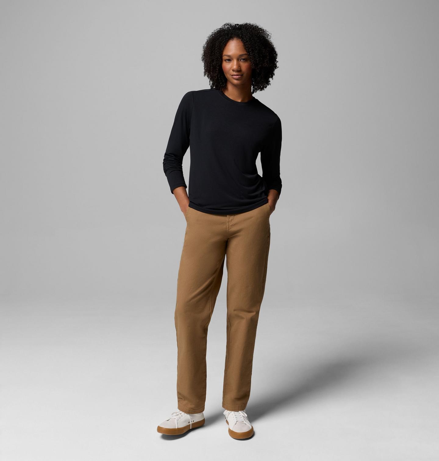 Женская футболка Columbia CSC Soft Stretch Long Sleeve, цвет: Чёрный — фото 2