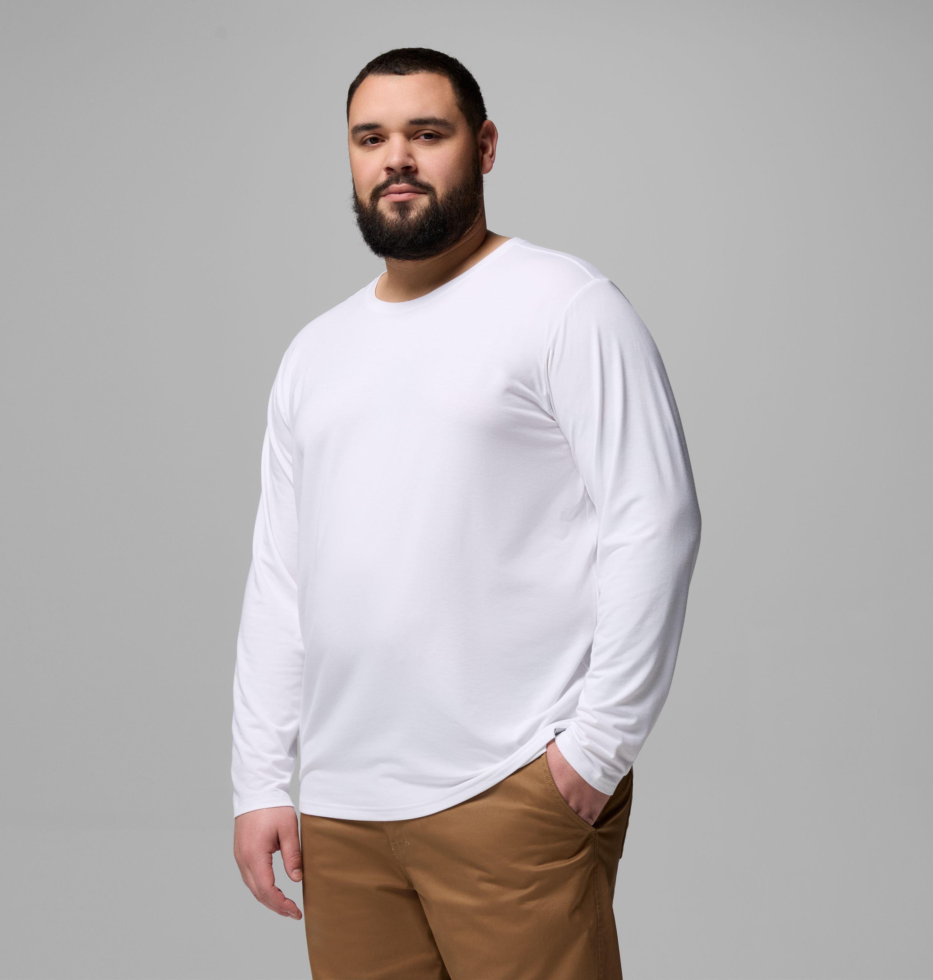T-shirt à manches longues doux et extensible CSC pour homme – Tailles fortes | 100 | 5X 4