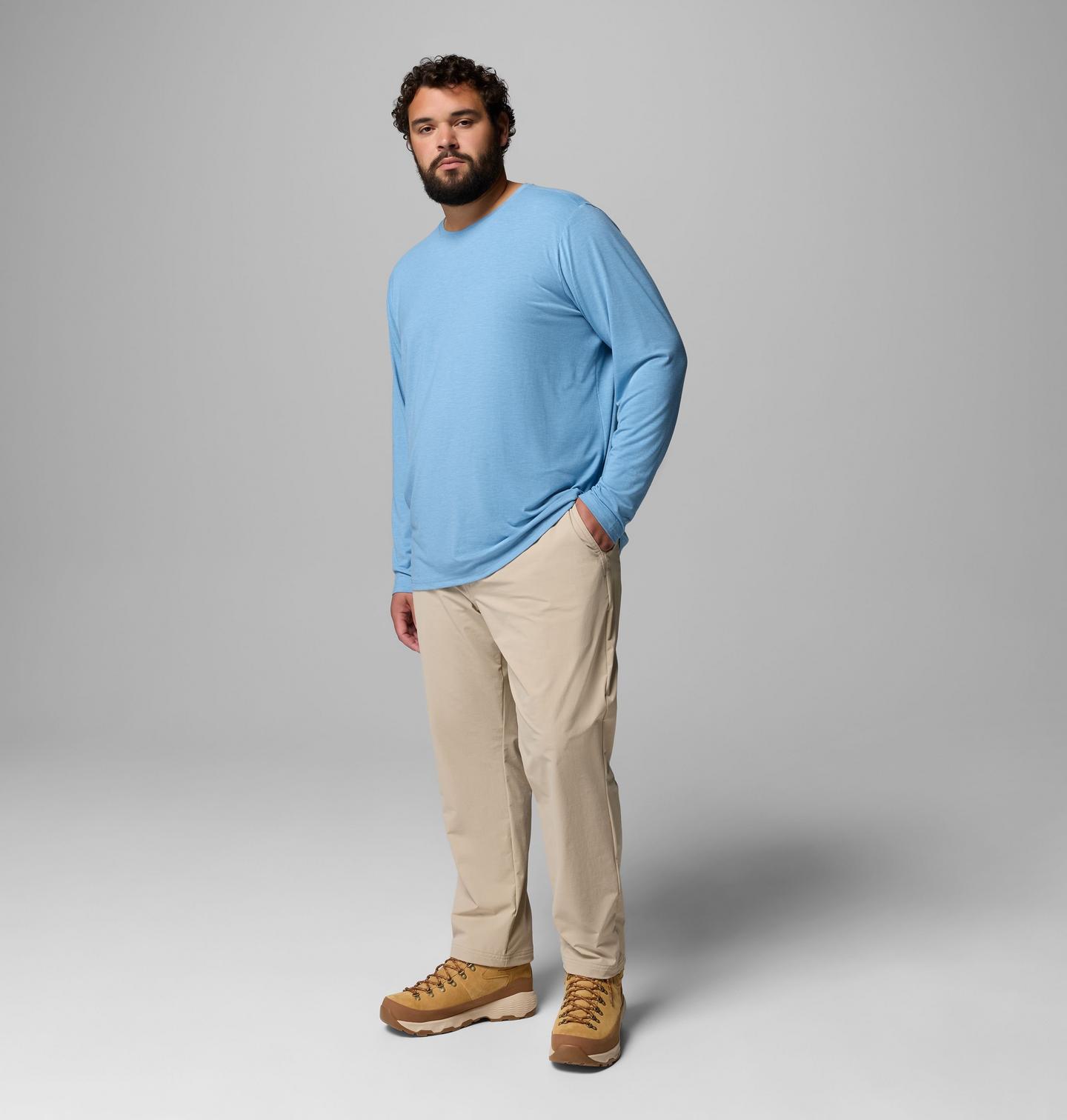 Мужская футболка Columbia CSC Soft Stretch LS Tee - Big, цвет: Меланжевый — фото 2