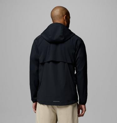 Men's Columbia Tech II Full Zip Hooded Windbreaker, Color: Black, image 7