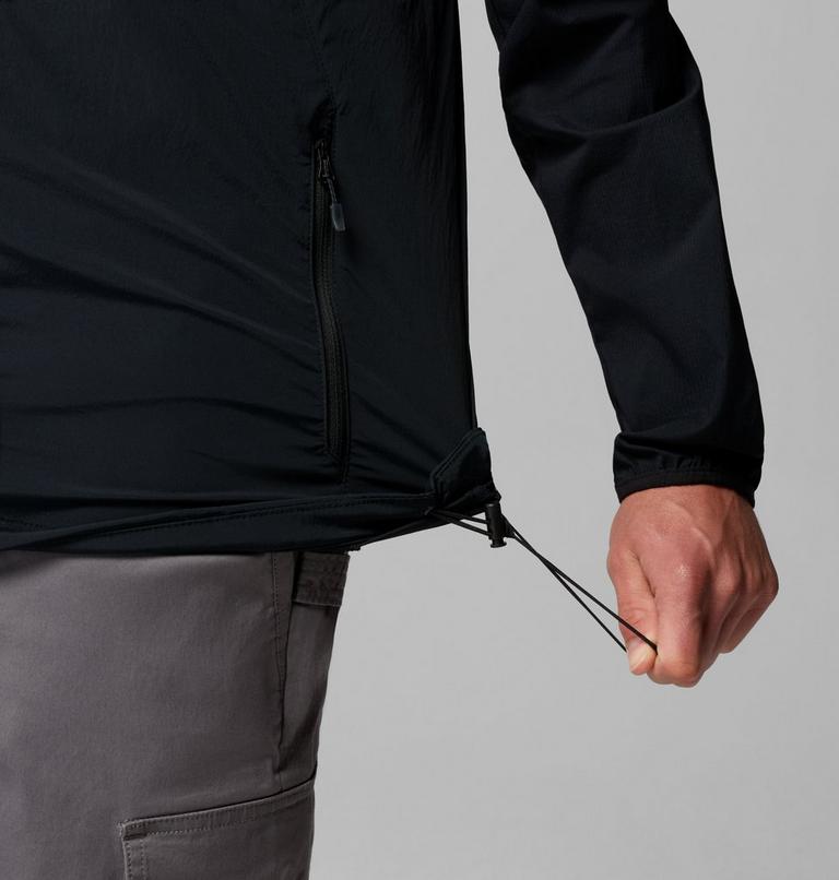 Men's Columbia Tech II Full Zip Hooded Windbreaker, Color: Black, Columbia Grey, image 8