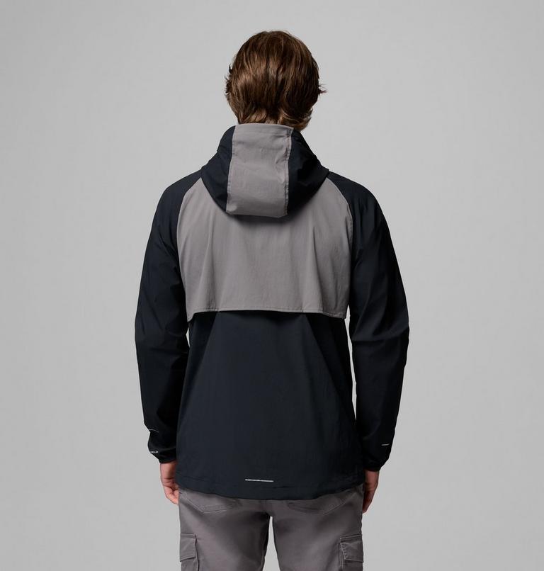 Men's Columbia Tech II Full Zip Hooded Windbreaker, Color: Black, Columbia Grey, image 3