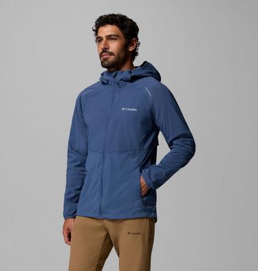 Men's Columbia Tech II Full Zip Hooded Windbreaker, Color: Dark Mountain, image 4