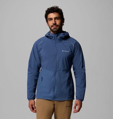 Coupe-vent Enti&egrave;rement Zipp&eacute; &agrave; Capuche Columbia Tech II Homme, Color: Dark Mountain, image 1